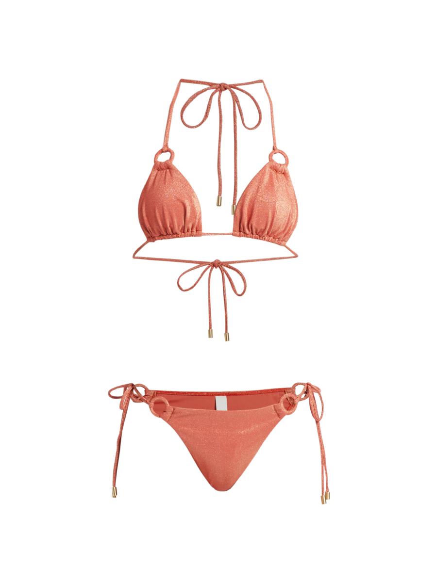 Maillot De Bain OndadeMar Bahia Imprimé Tropical - Top Triangle Et Bas Ajustable XS Neuf Avec étiquettes