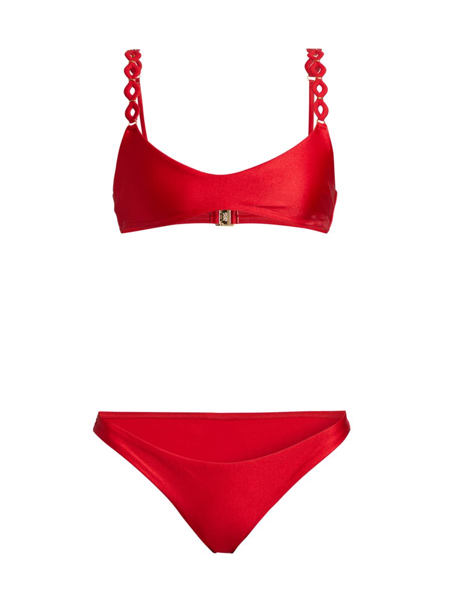 【Zimmermann】Everley llic striped recycled bikini Zimmermann Everley metallic striped recycled bikini Multi
