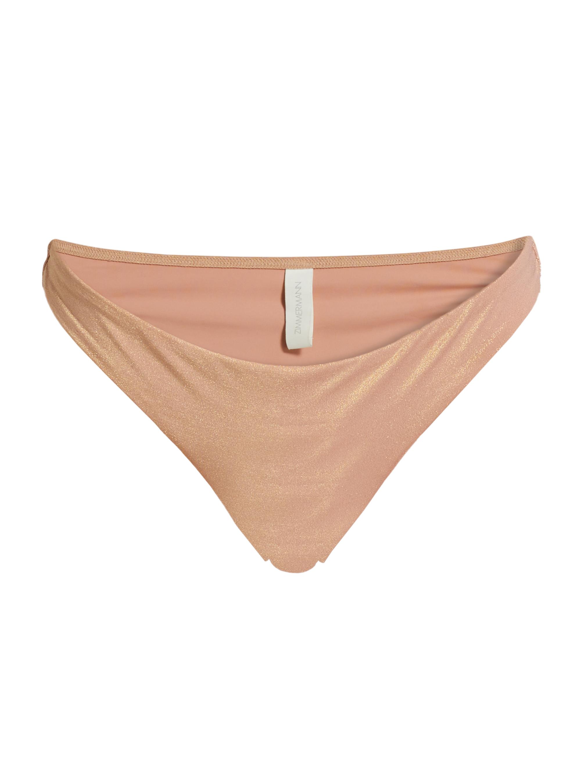Zimmermann Everley Metallic Flower Bandeau Bikini Top | Saks