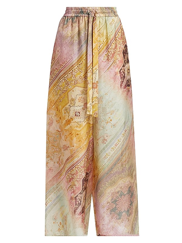 Shop Zimmermann Tallow Printed Silk Wide-Leg Pants | Saks Shop Zimmermann Tallow Printed Silk Wide-Leg Pants | Saks