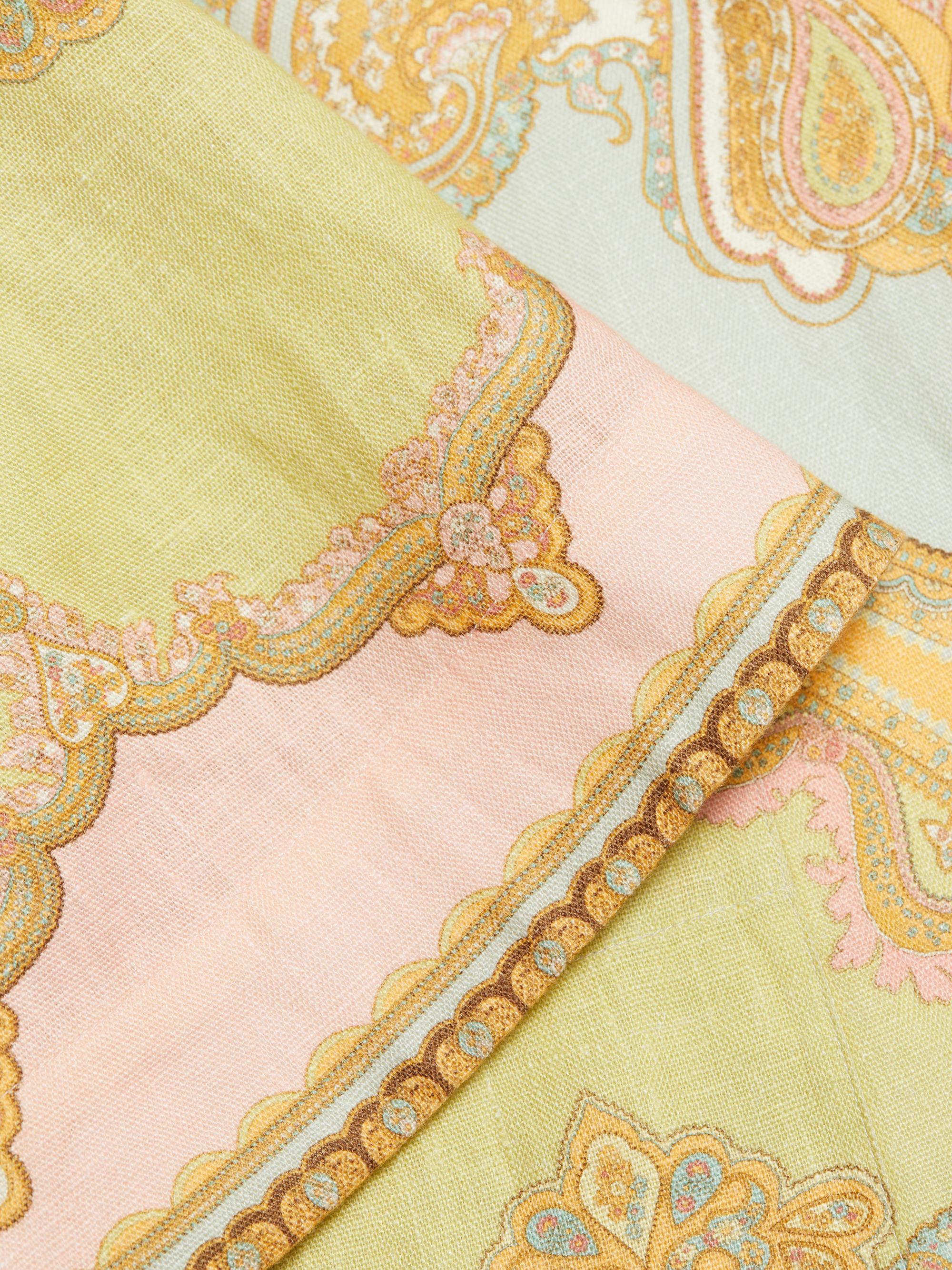 Zimmermann Maxine Paisley Linen Tunic Minidress | Saks Fifth