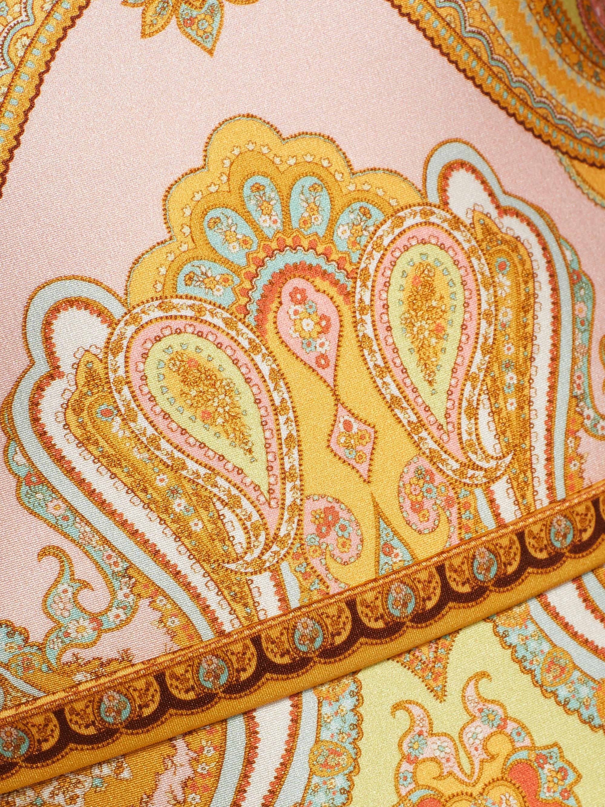 Zimmermann Maxine Paisley Belted Bandeau One-Piece Swimsuit | Saks