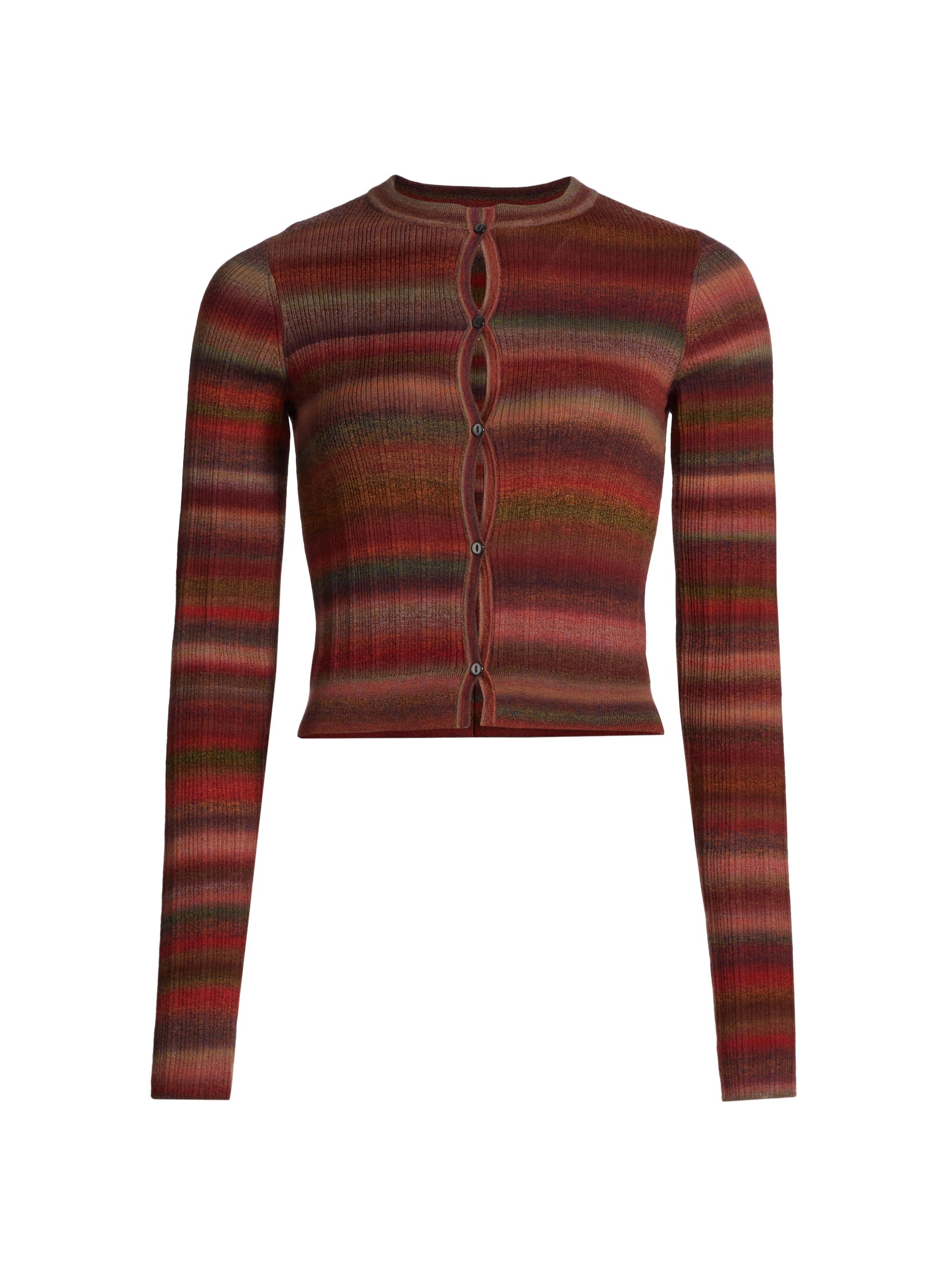 Re/done Striped Wool Crop Cardigan | Saks Fifth Avenue