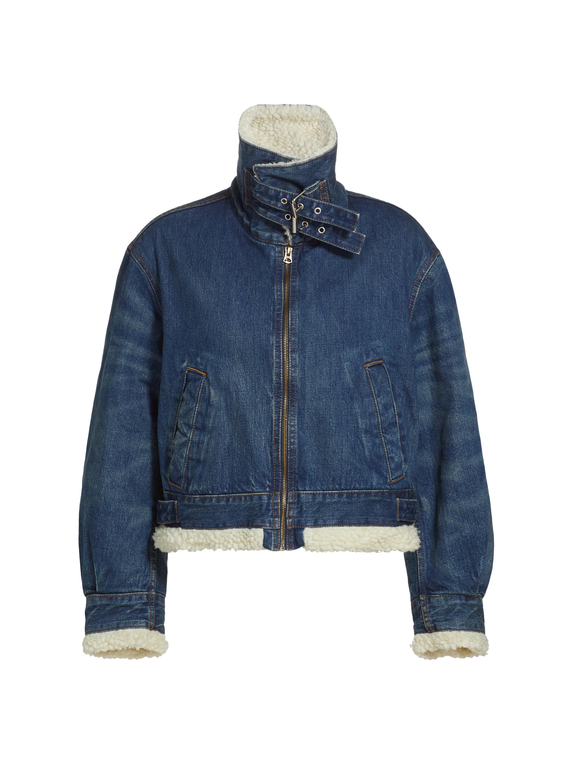 Re/done Women's Aviator Denim Jacket - Barnyard