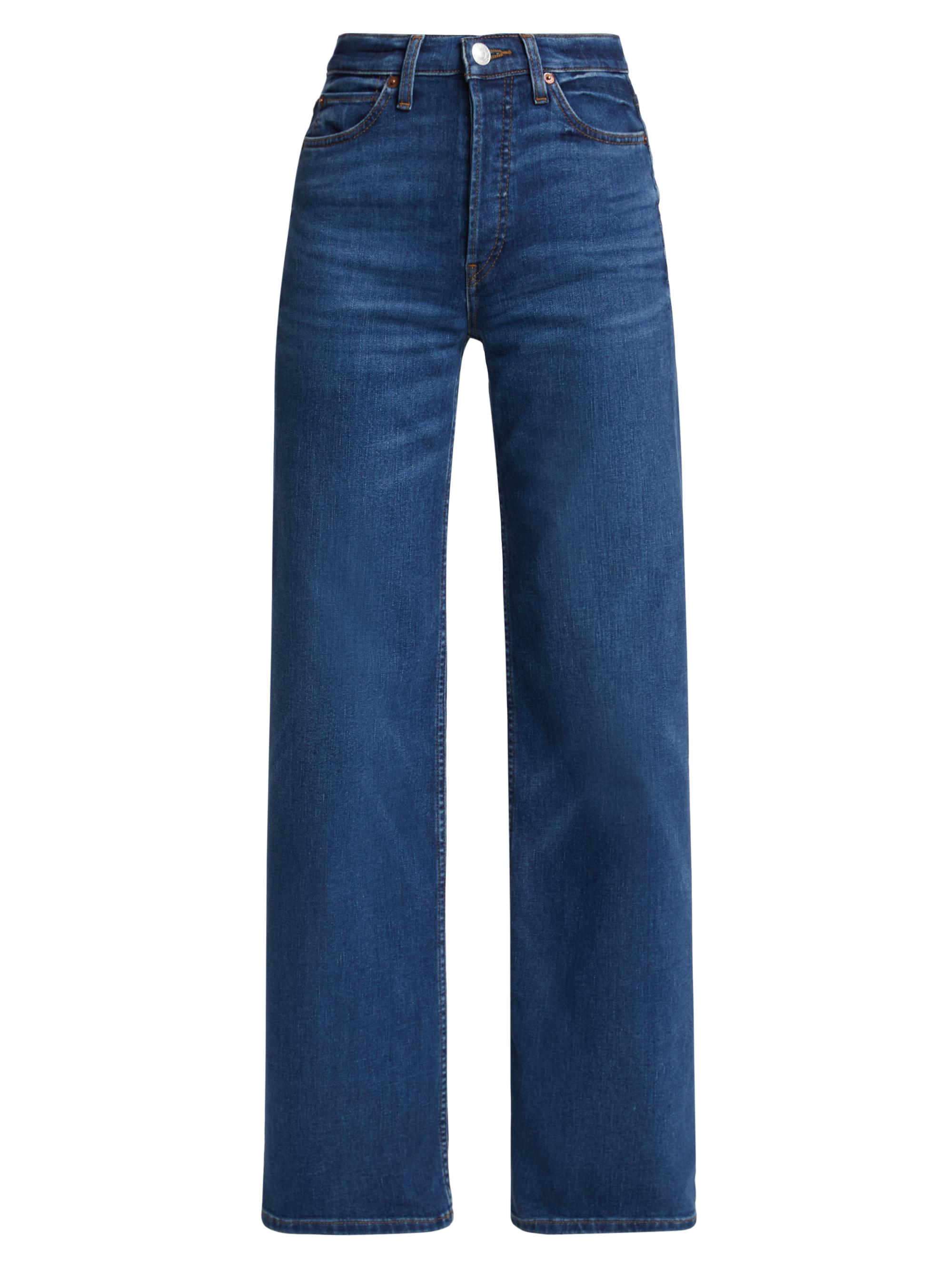 Re/done Women's 70s Ultra High-Rise Stretch Wide-Leg Jeans - Monterey Fade