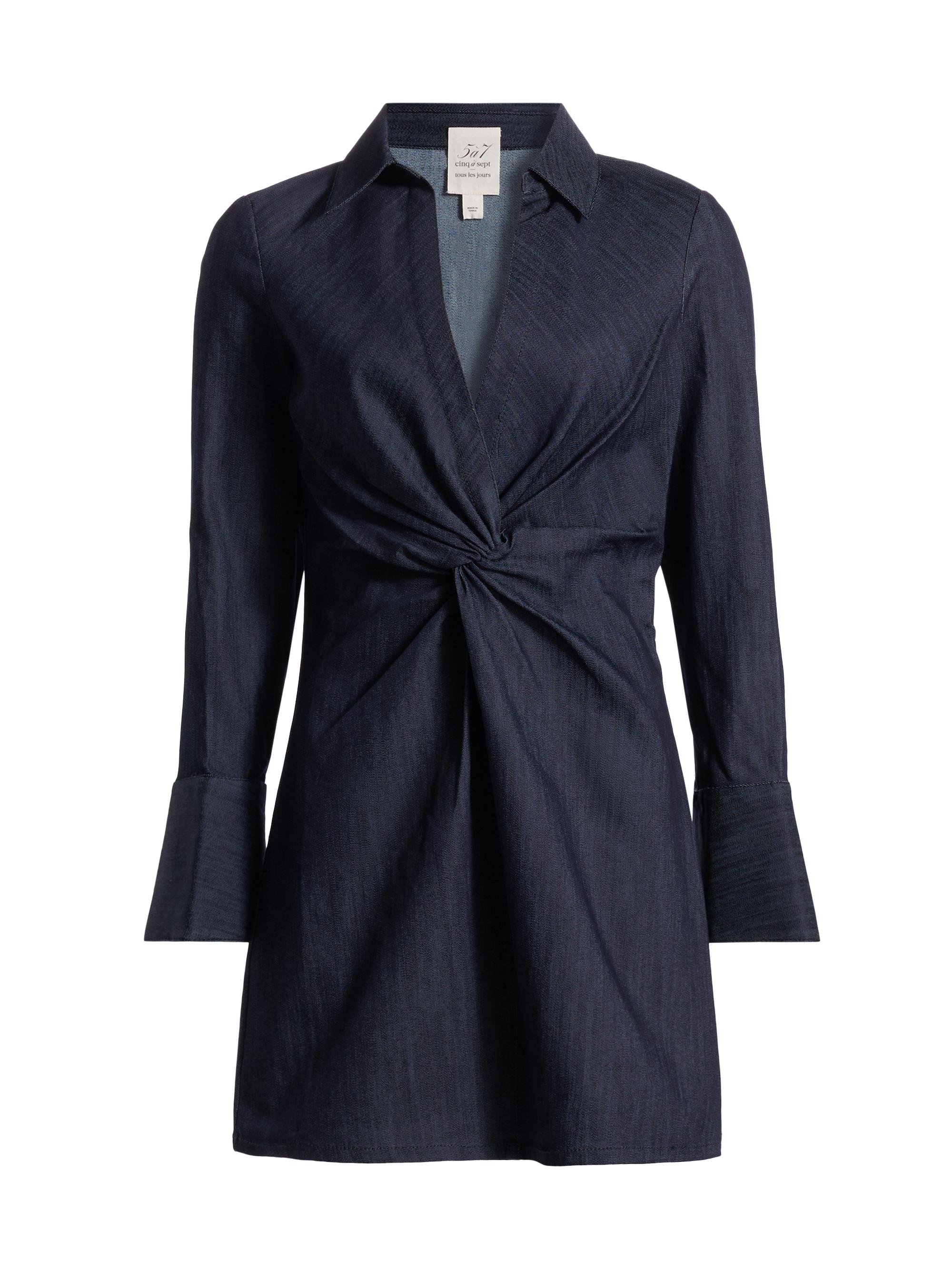 Cinq à Sept Women's McKenna Twist-Front Denim Minidress - Indigo