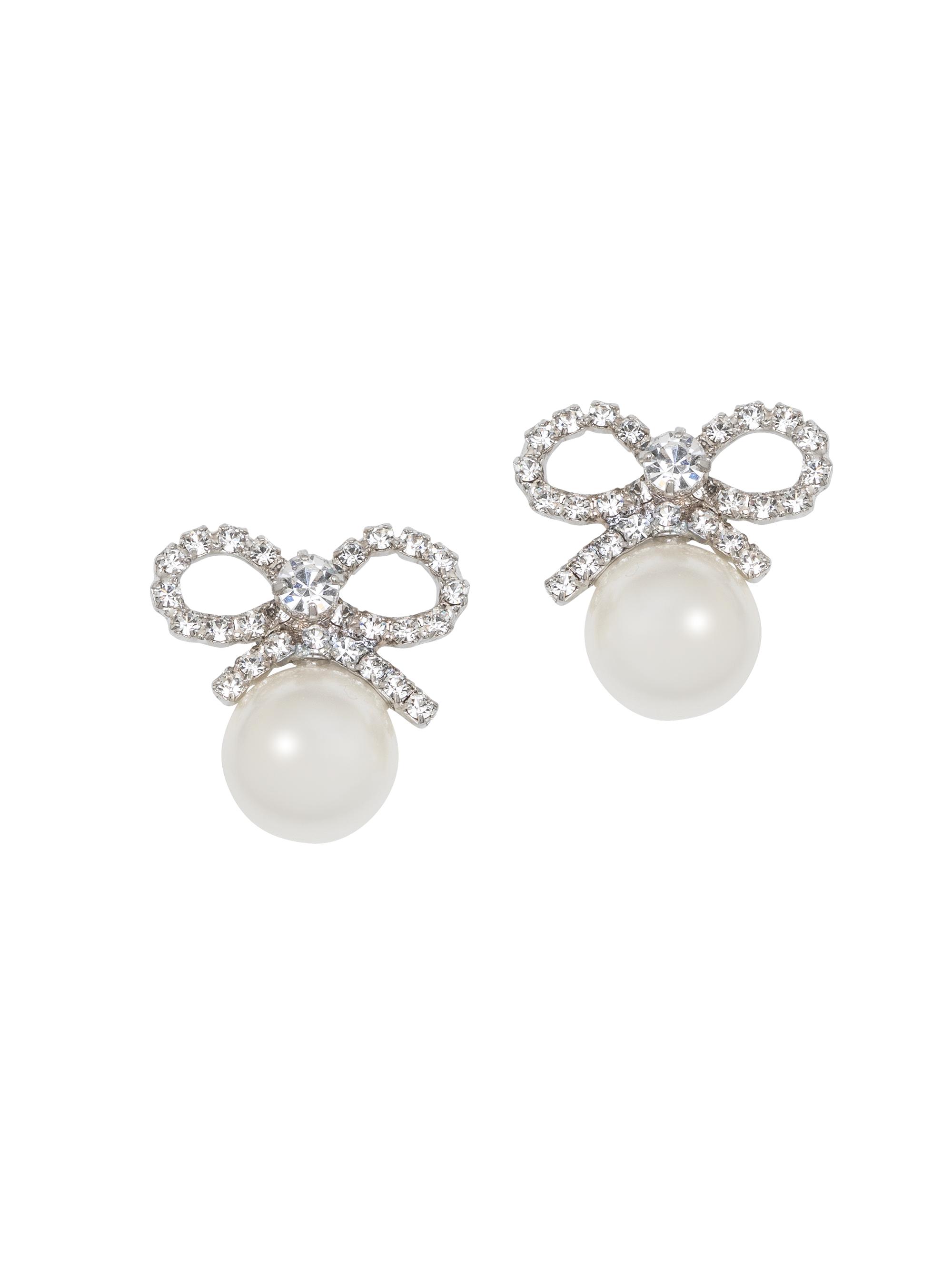 Jennifer Behr Women's Candace Rhodium-Plated, Imitation Pearl & Crystal Earrings - Crystal Pearl