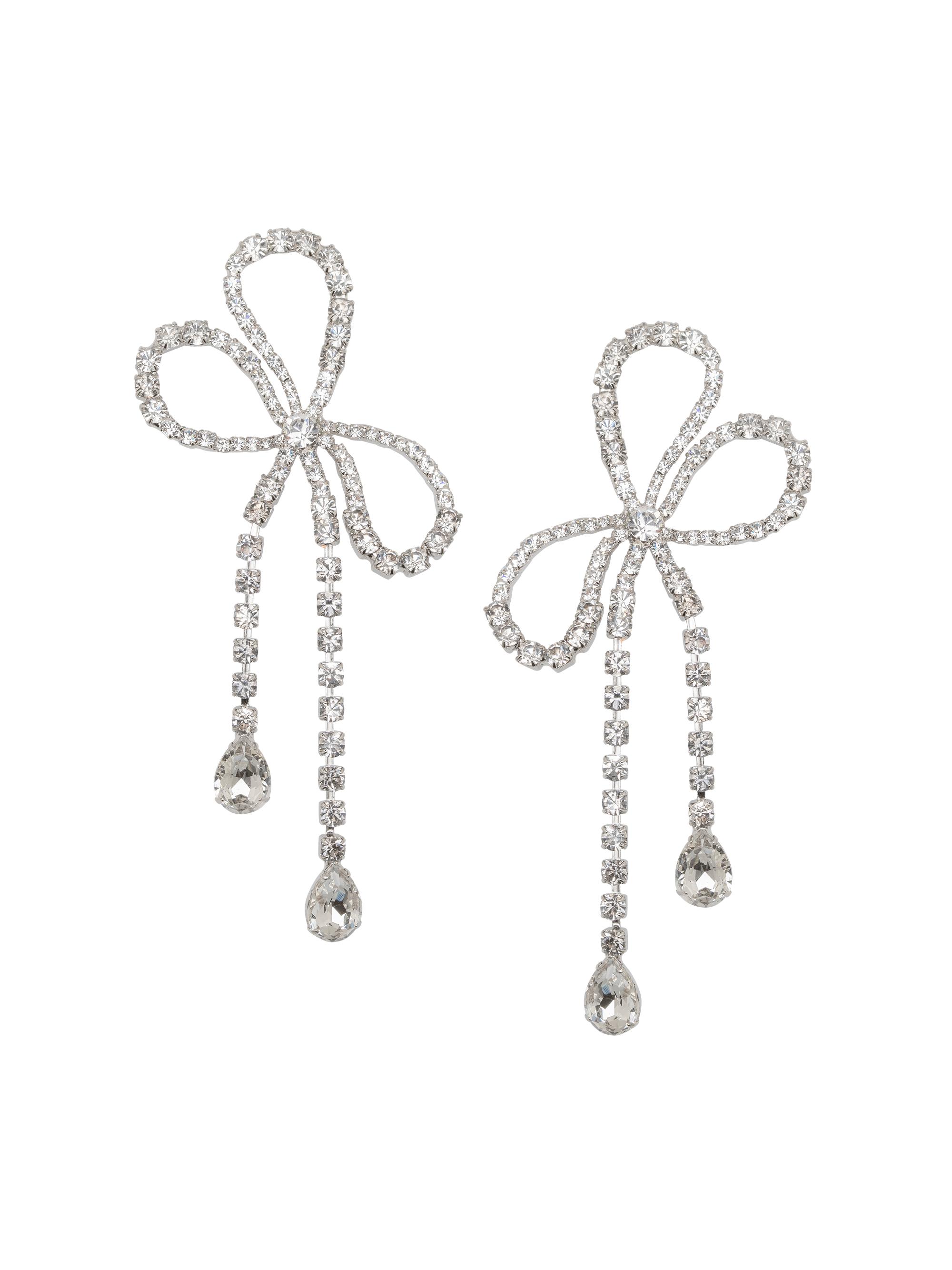 Jennifer Behr Women's Evelyn Rhodium-Plated & Crystal Earrings - Crystal