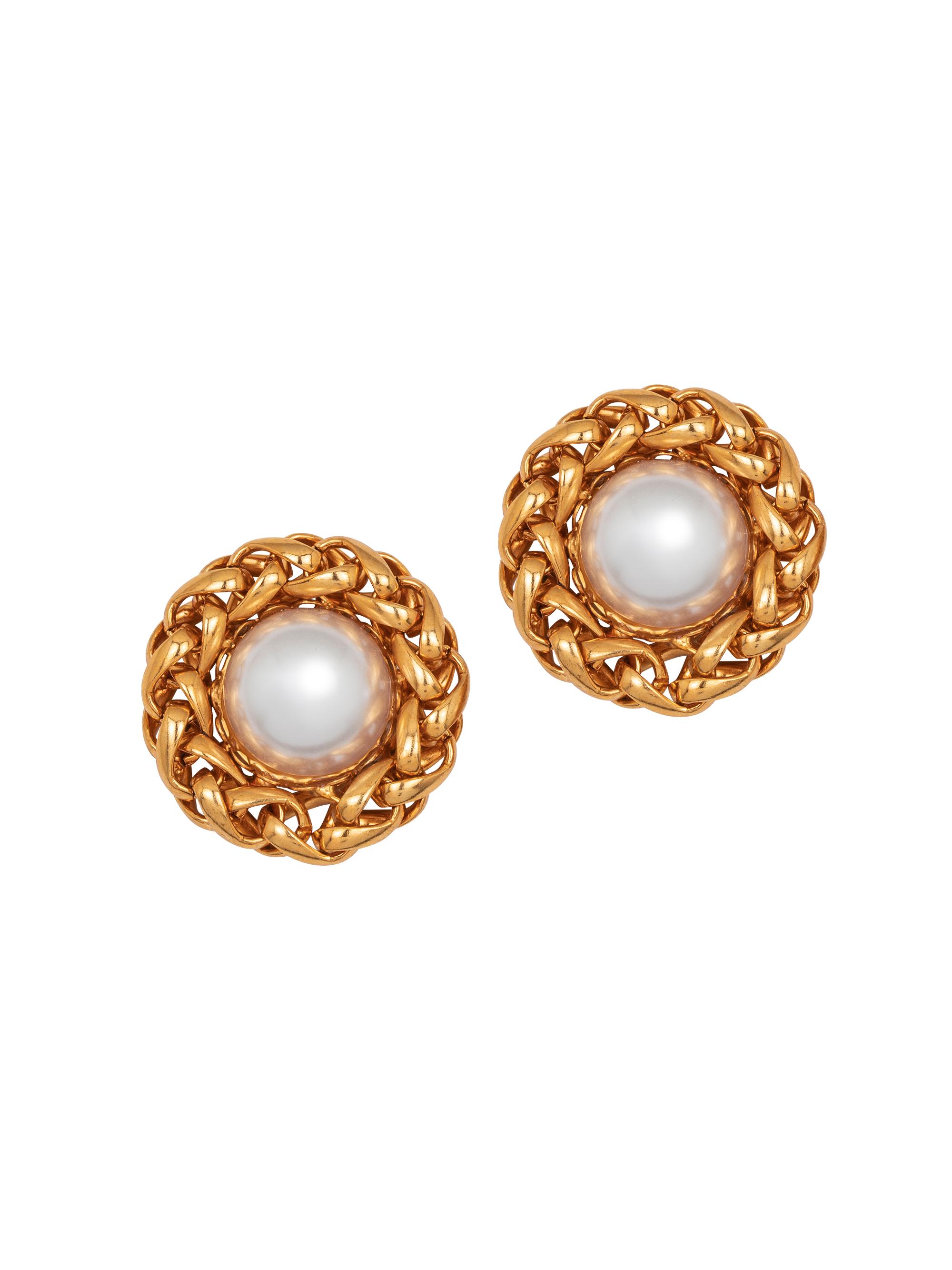 Jennifer Behr Marit 18K-Gold-Plated Imitation Pearl Earrings
