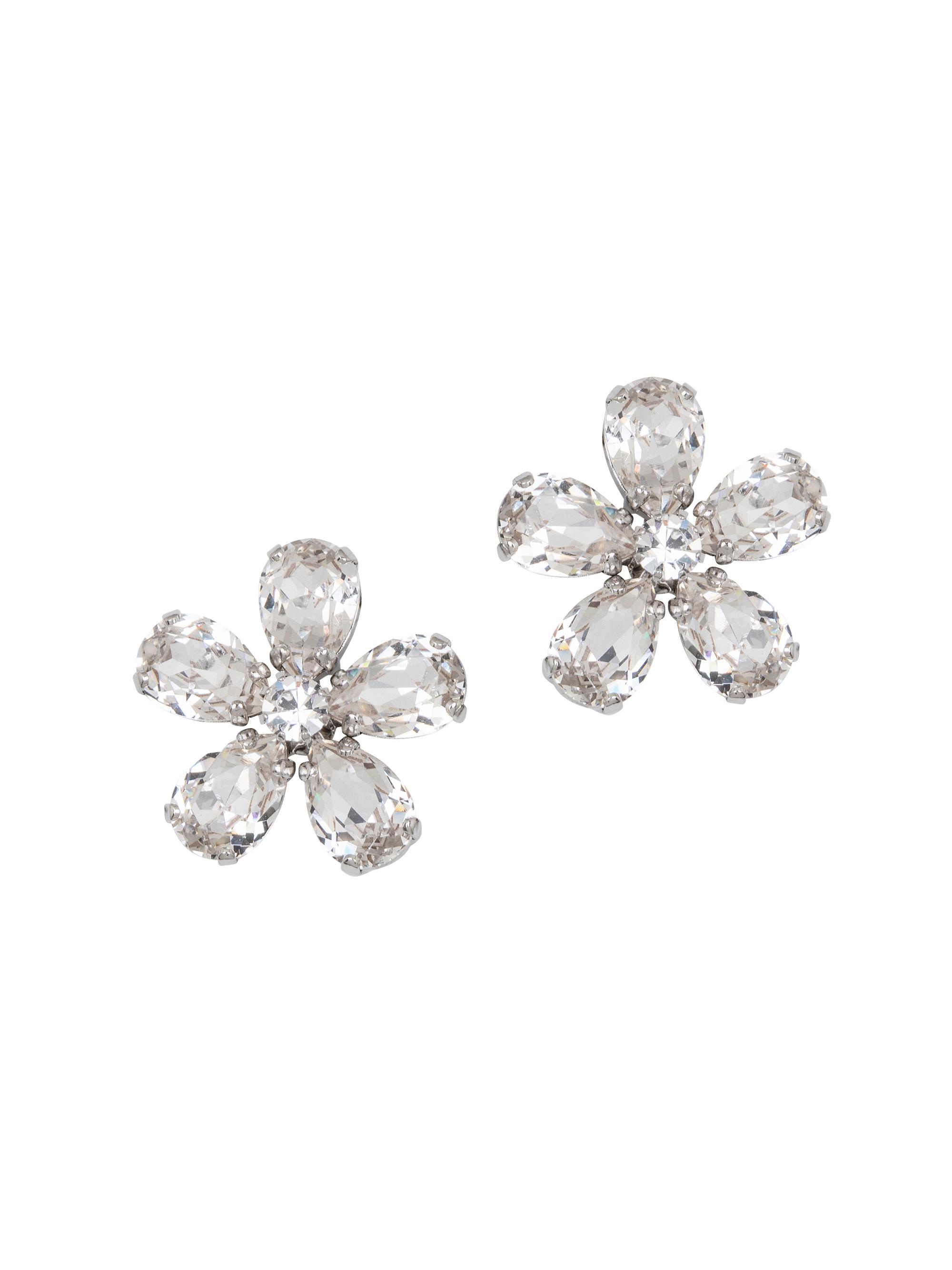 Jennifer Behr Women's Dedra Rhodium-Plated & Crystal Earrings - Crystal