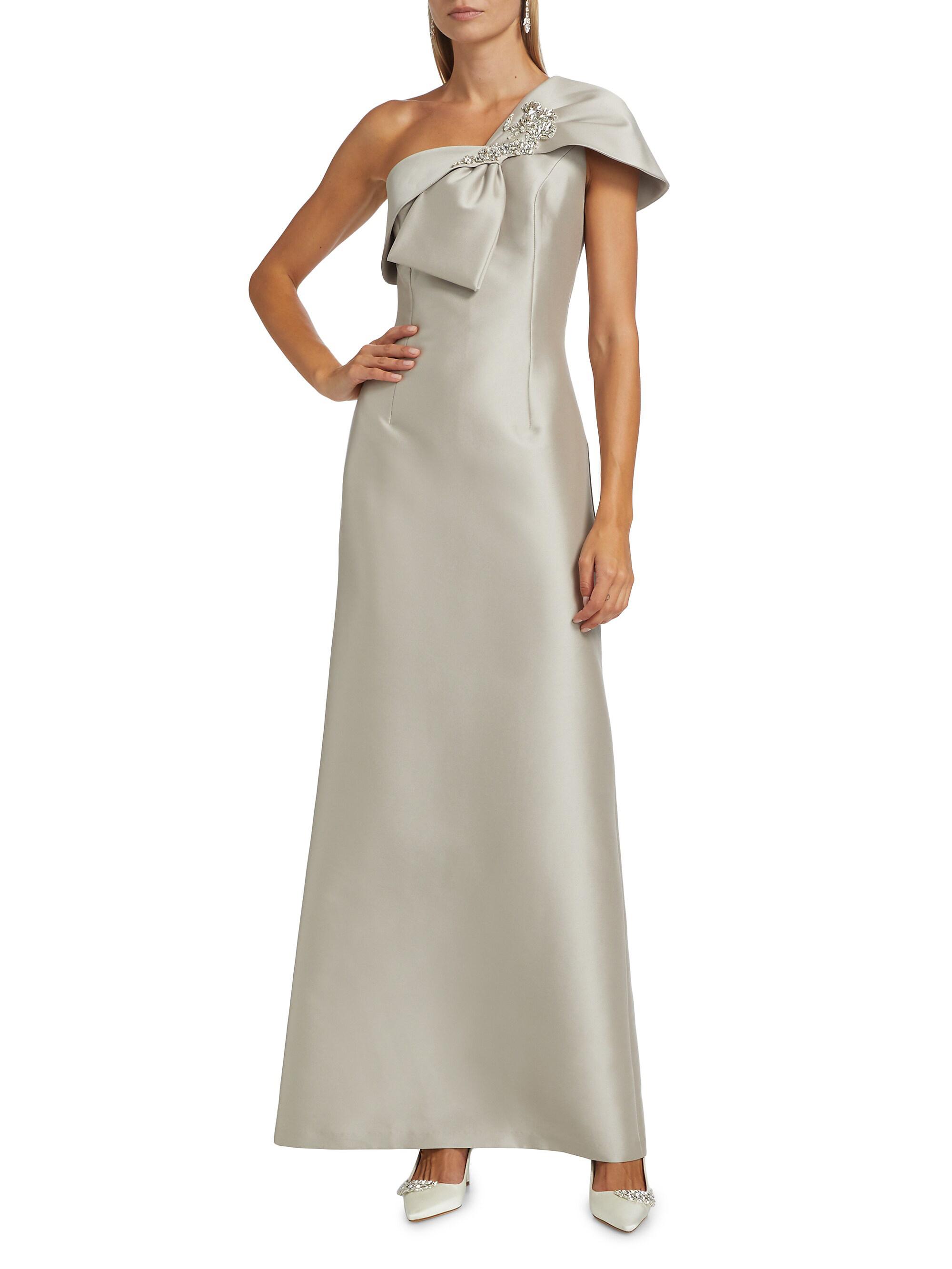 knee length dresses for ladies Sachin & Babi Blaine Strapless Bow Taffeta Midi Dress