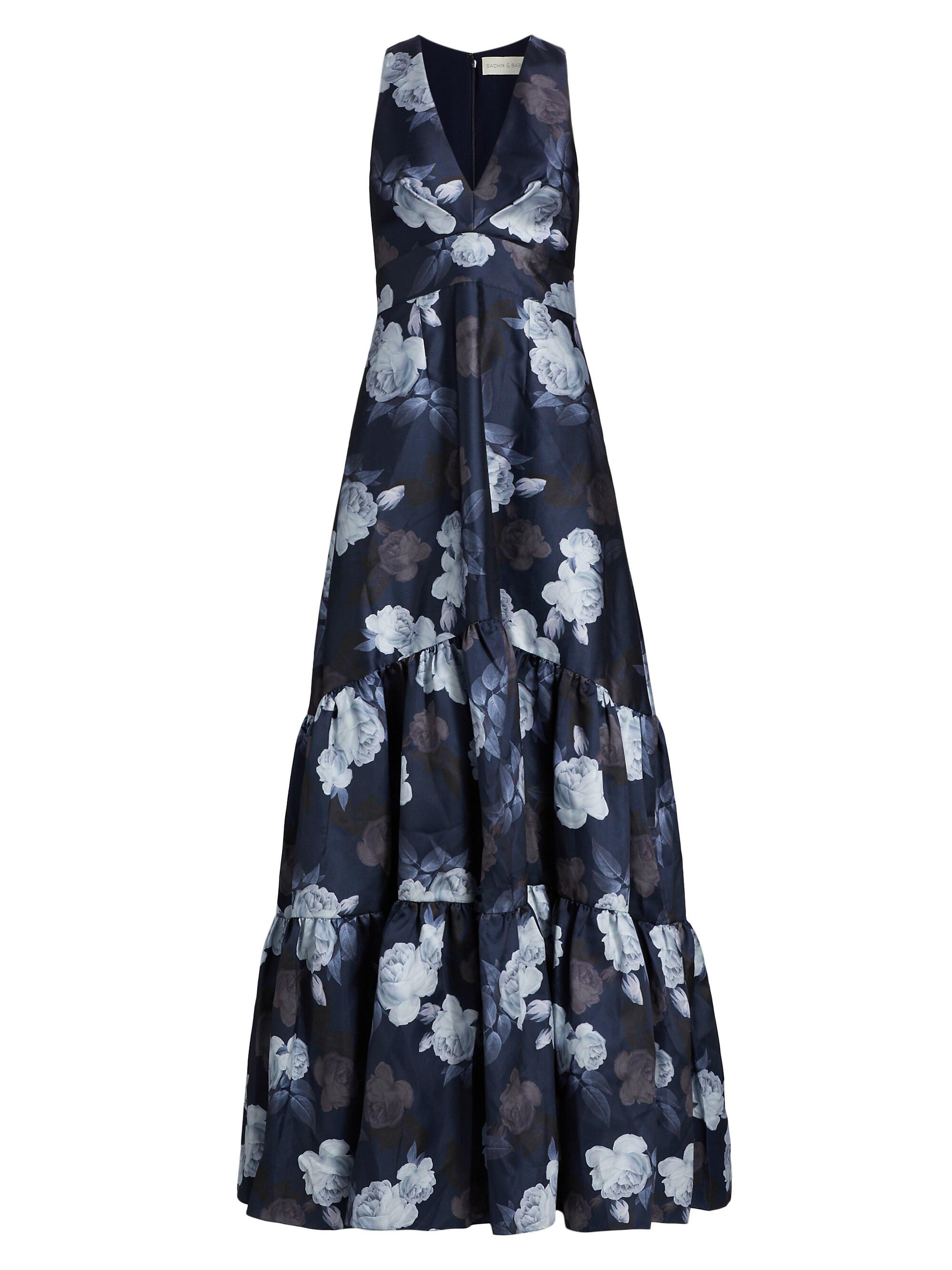 Sachin & Babi Women's Rori Floral Fit-&-Flare Gown - Midnight Glacial Rose