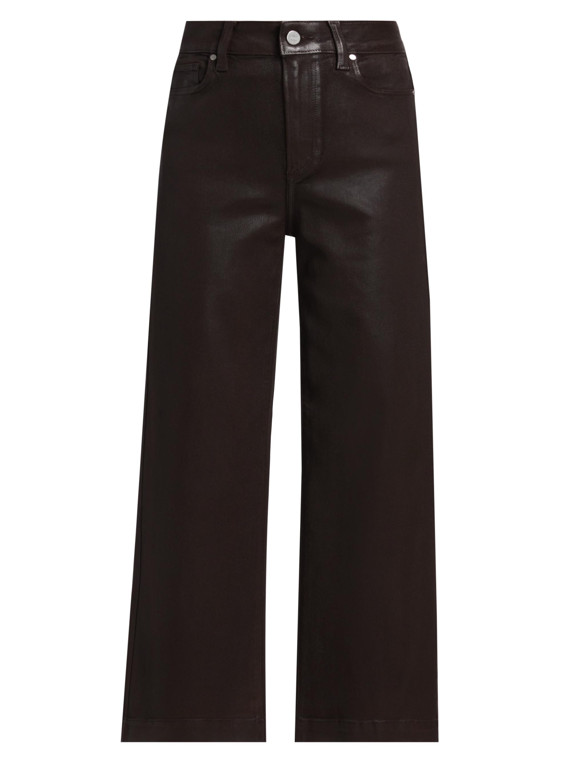 Paige Women's Anessa Wide-Leg Crop Jeans - Chicory Coffee Luxe Coating