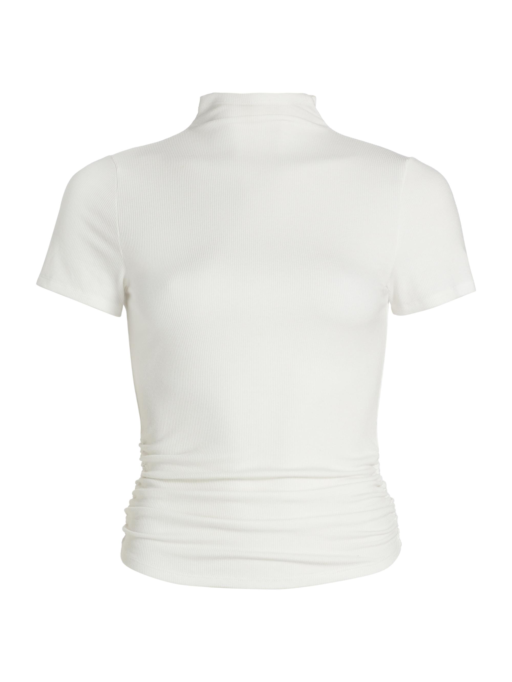 Paige Women's Blanche Ruched Mock-Turtleneck Top -