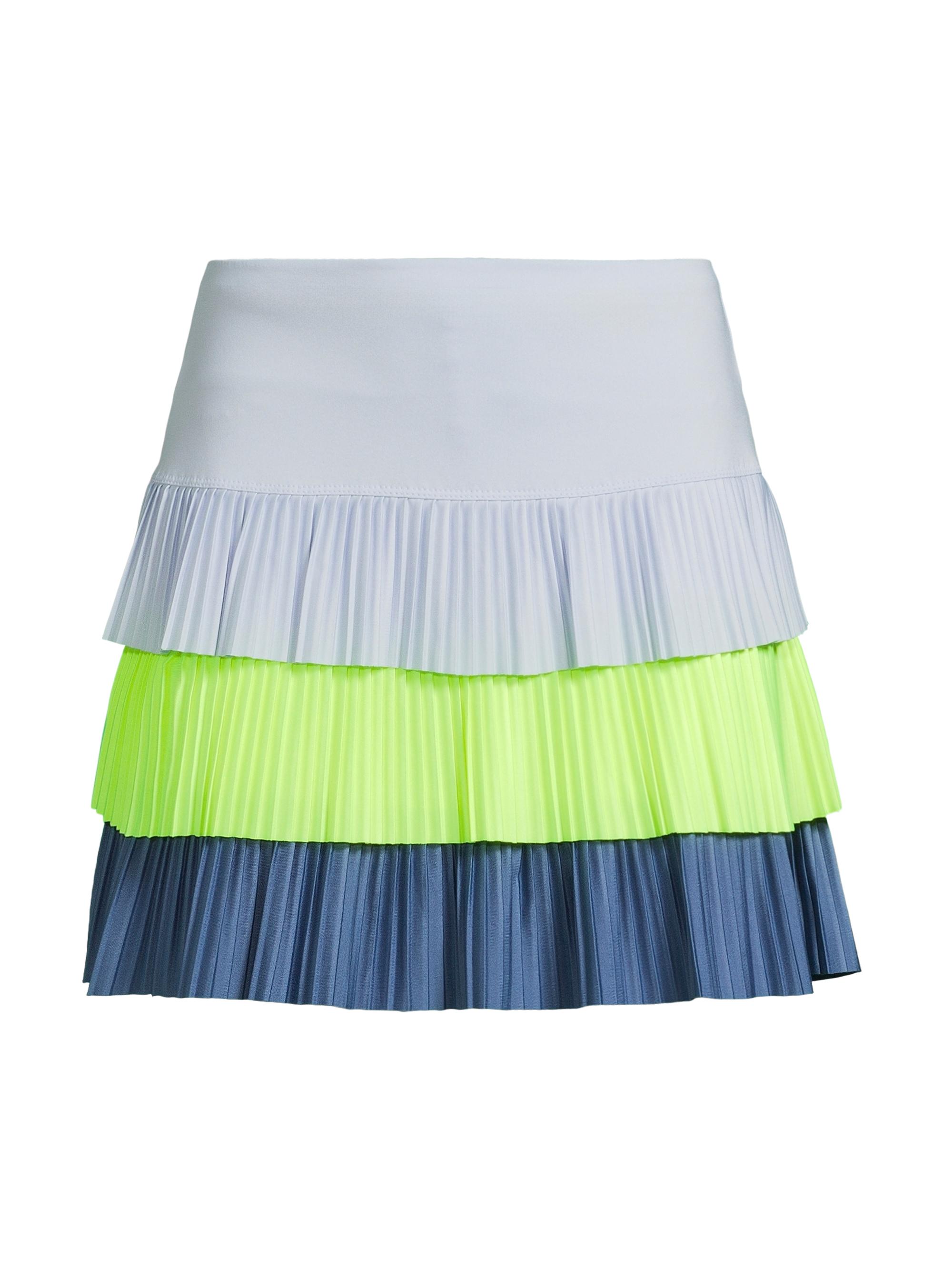 Lucky in Love Women's Steel Going Strong Triple Threat Pleated Skort - Neon Yellow