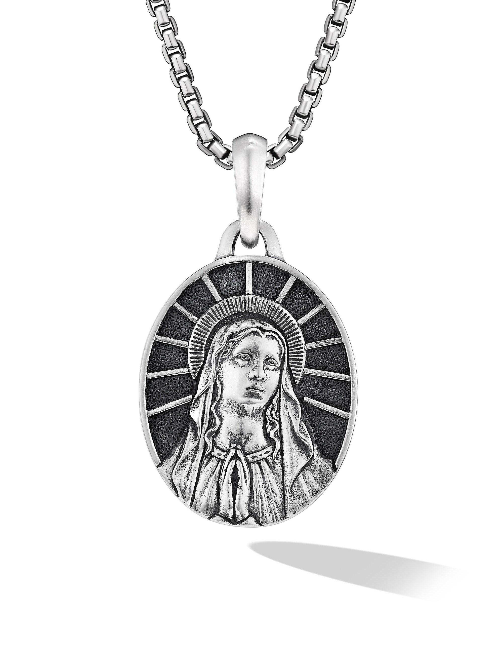 David Yurman Men's Mary Amulet in Sterling Silver, 20MM - Silver