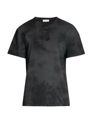 McQueen Men's Tie-Dye Cotton T-Shirt - Black