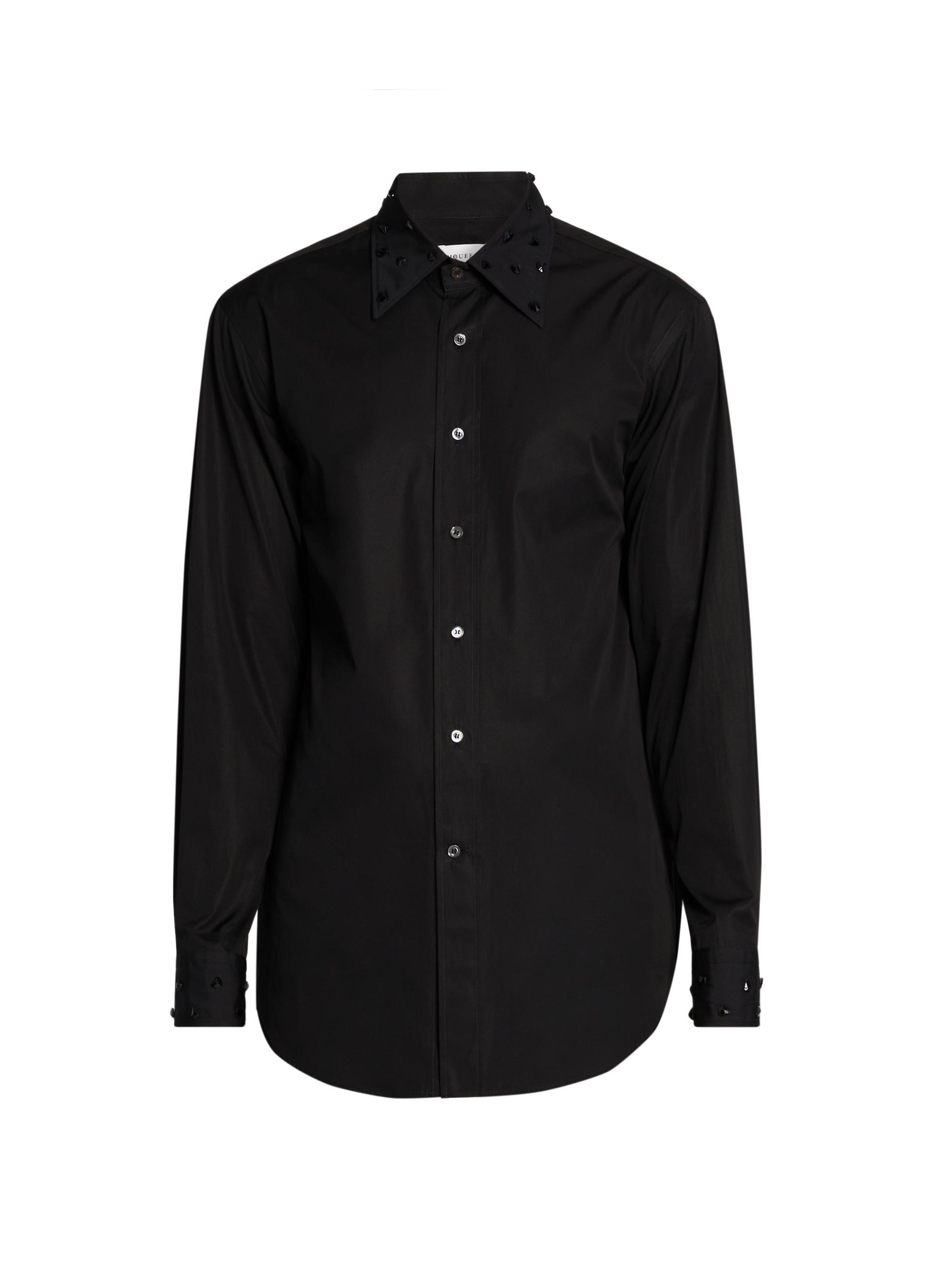McQueen Men's Classic Cotton Shirt - Black