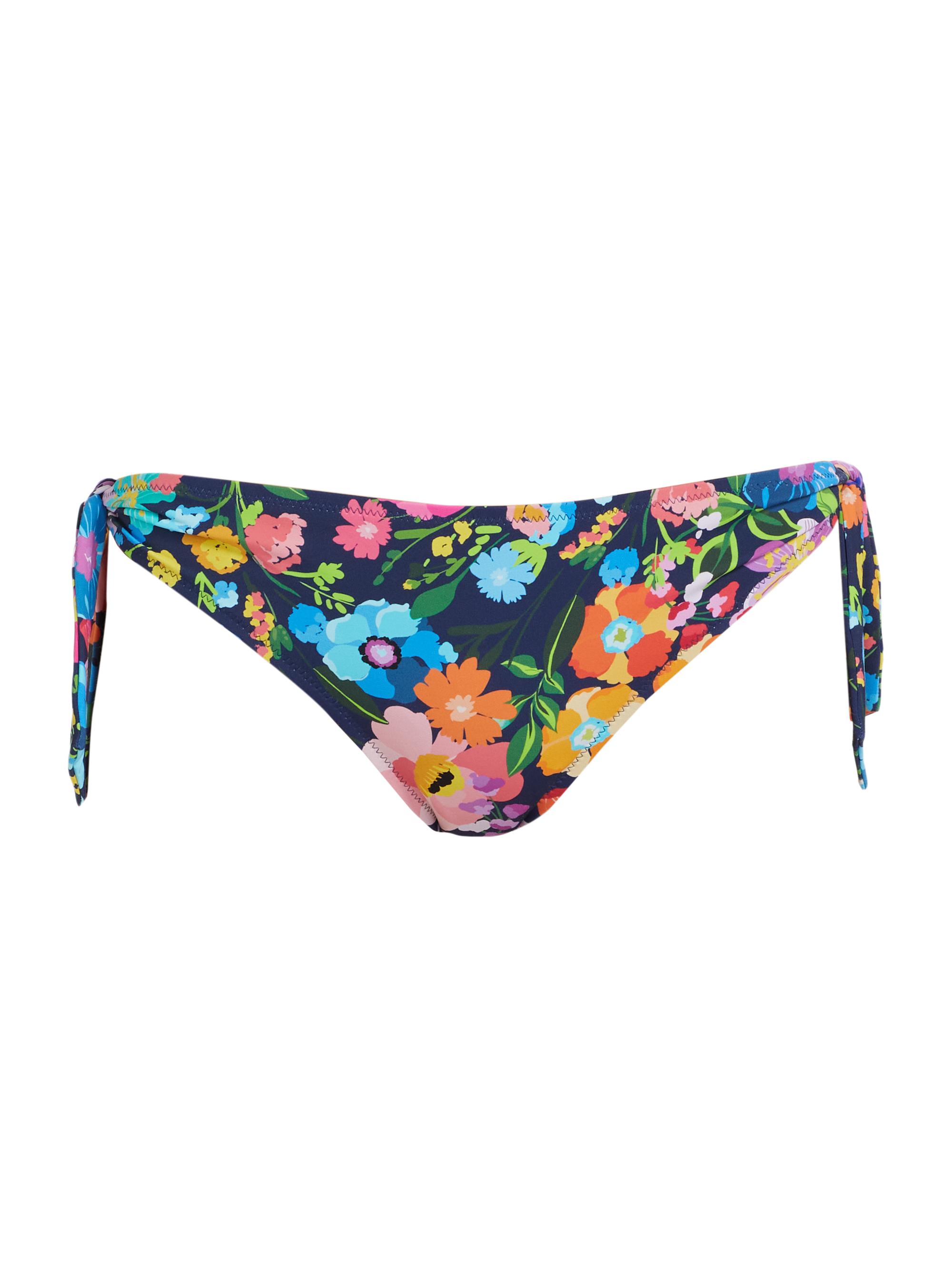 Johnny Was Women's Wild Bloom Side-Tie Hipster Bikini Bottom - Wild Bloom Navy