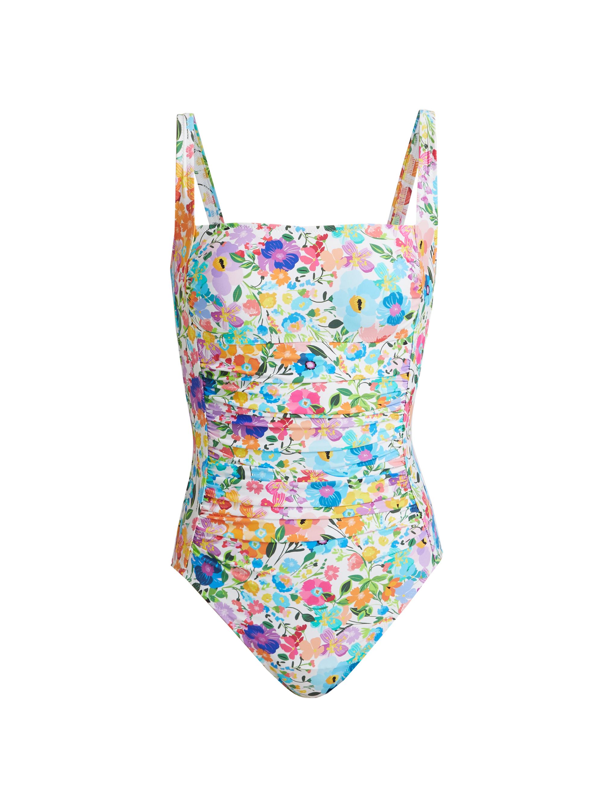 Johnny Was Wild Bloom Ruched One-Piece Swim Suit | Saks Fifth Avenue