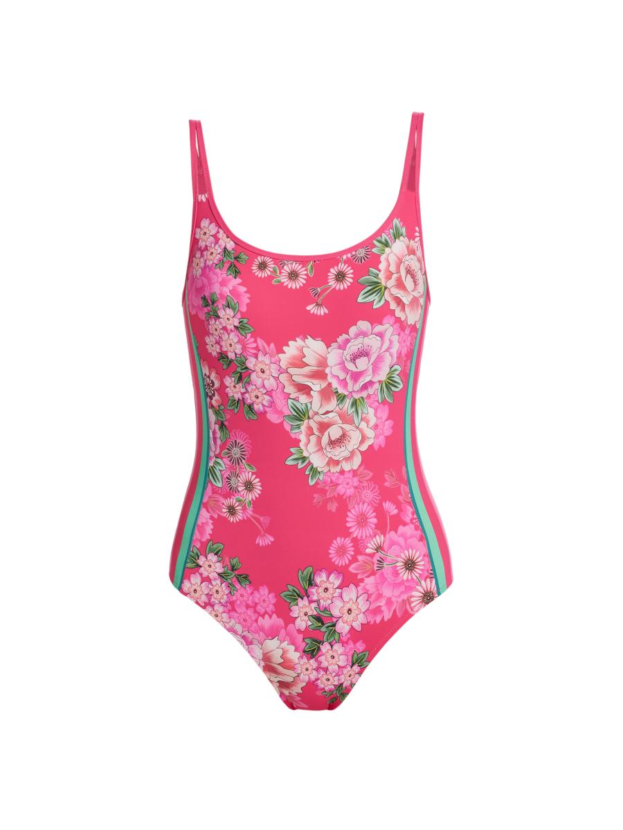 Johnny Was Belrose Double-Strap One-Piece Swim Suit | Saks