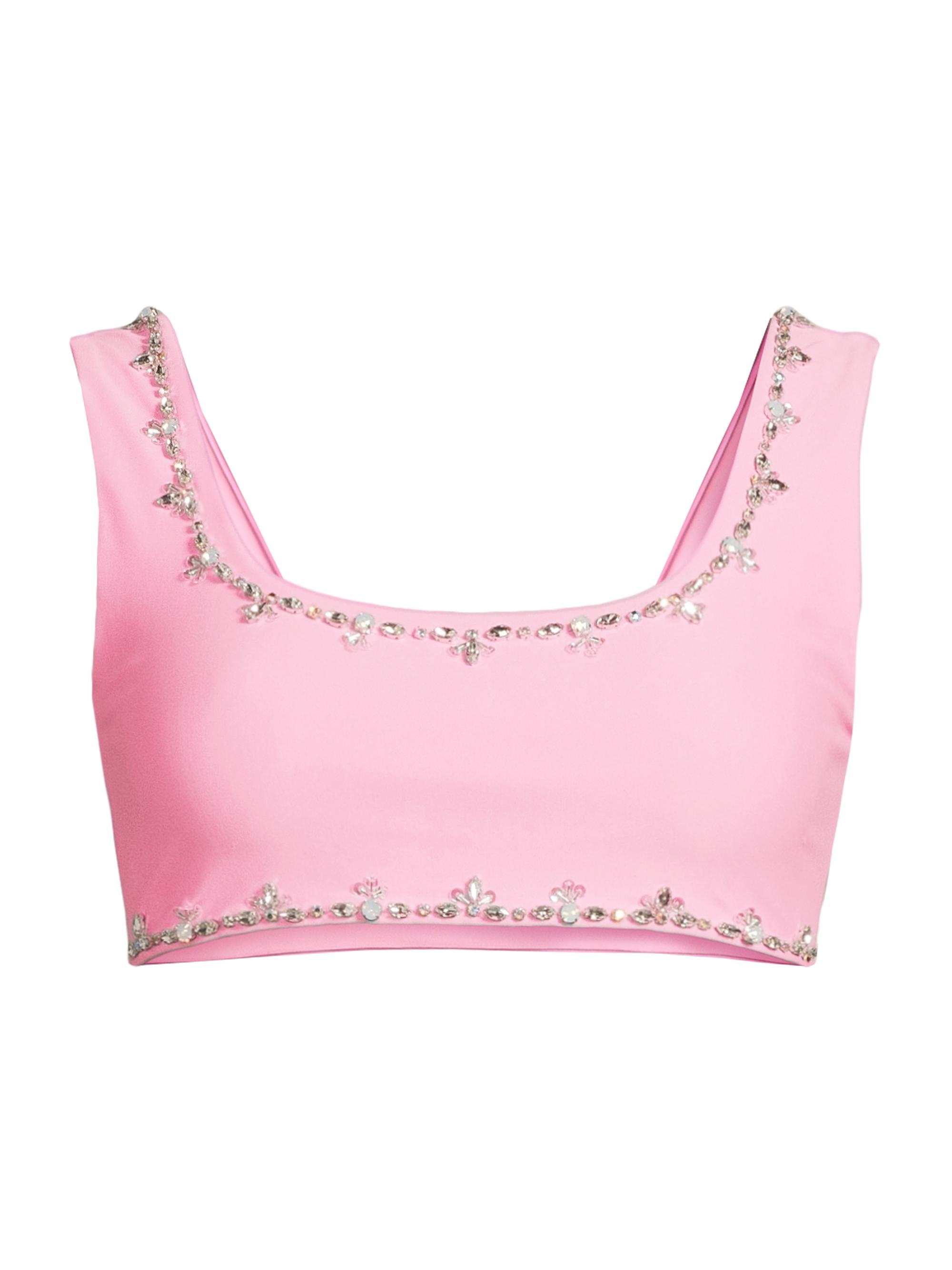 Oceanus Women's Aaliyah Embellished Bikini Top - Pink