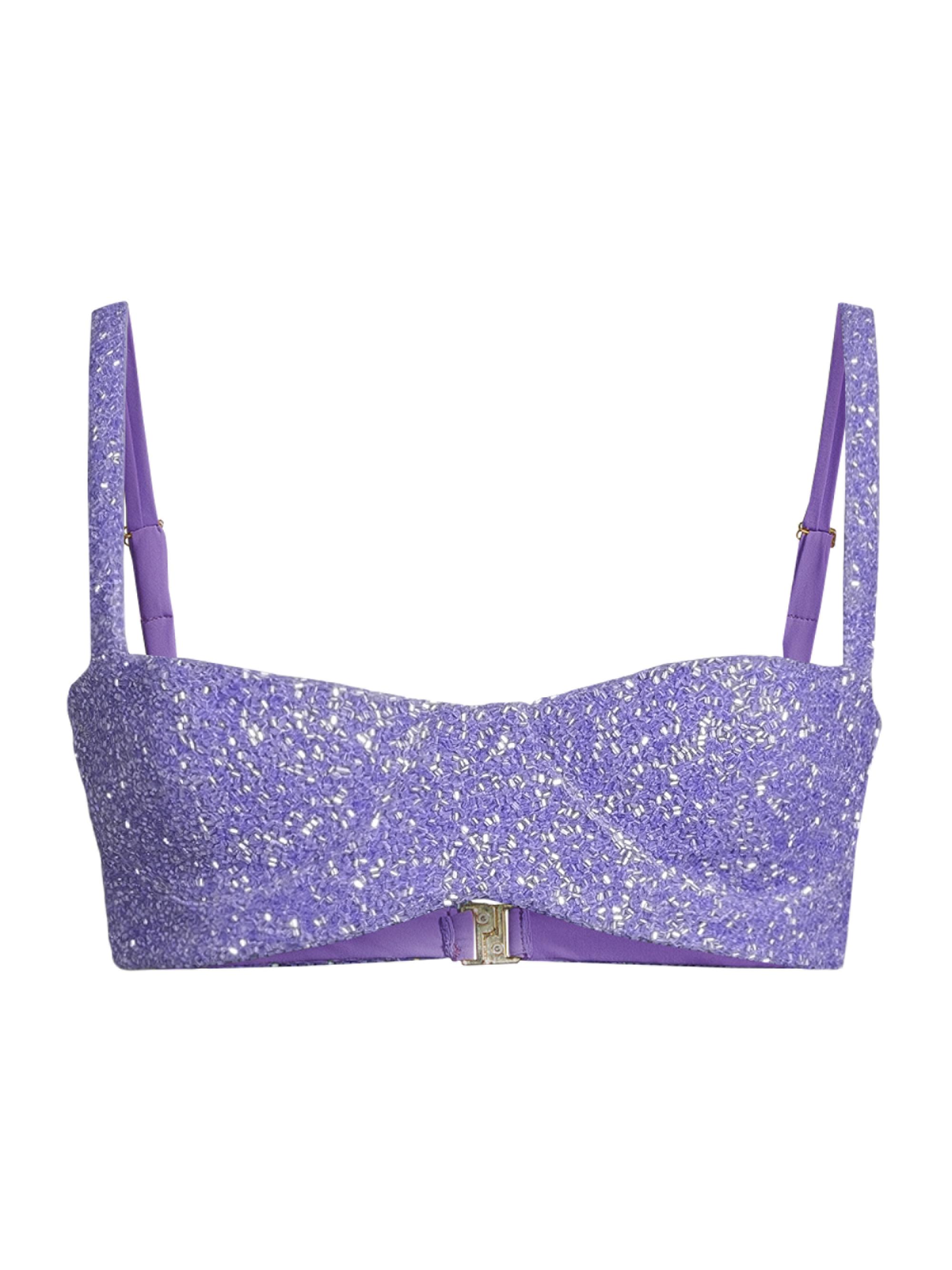 Oceanus Women's Heidi Beaded Underwire Bikini Top - Purple