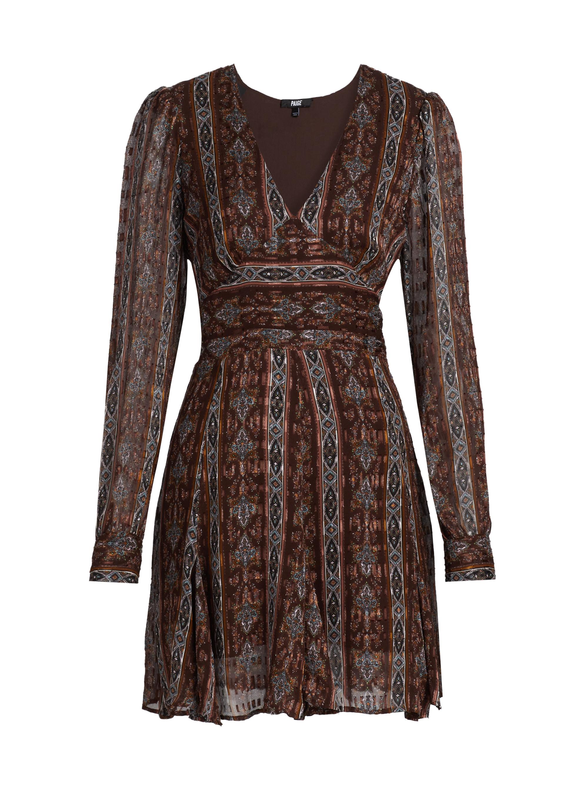 Paige Women's Bucatini Silk-Blend Minidress - Landslide Multi