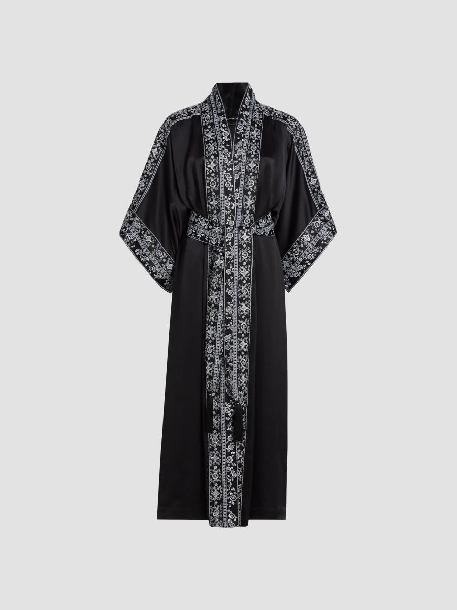 Josie Natori Ysobel Embroidered Robe | Saks Fifth Avenue
