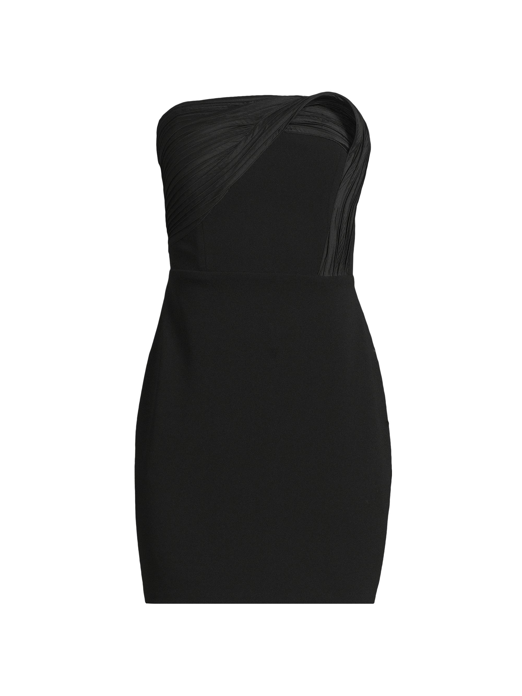 Liv Foster Women's Gathered Crepe Strapless Minidress - Black
