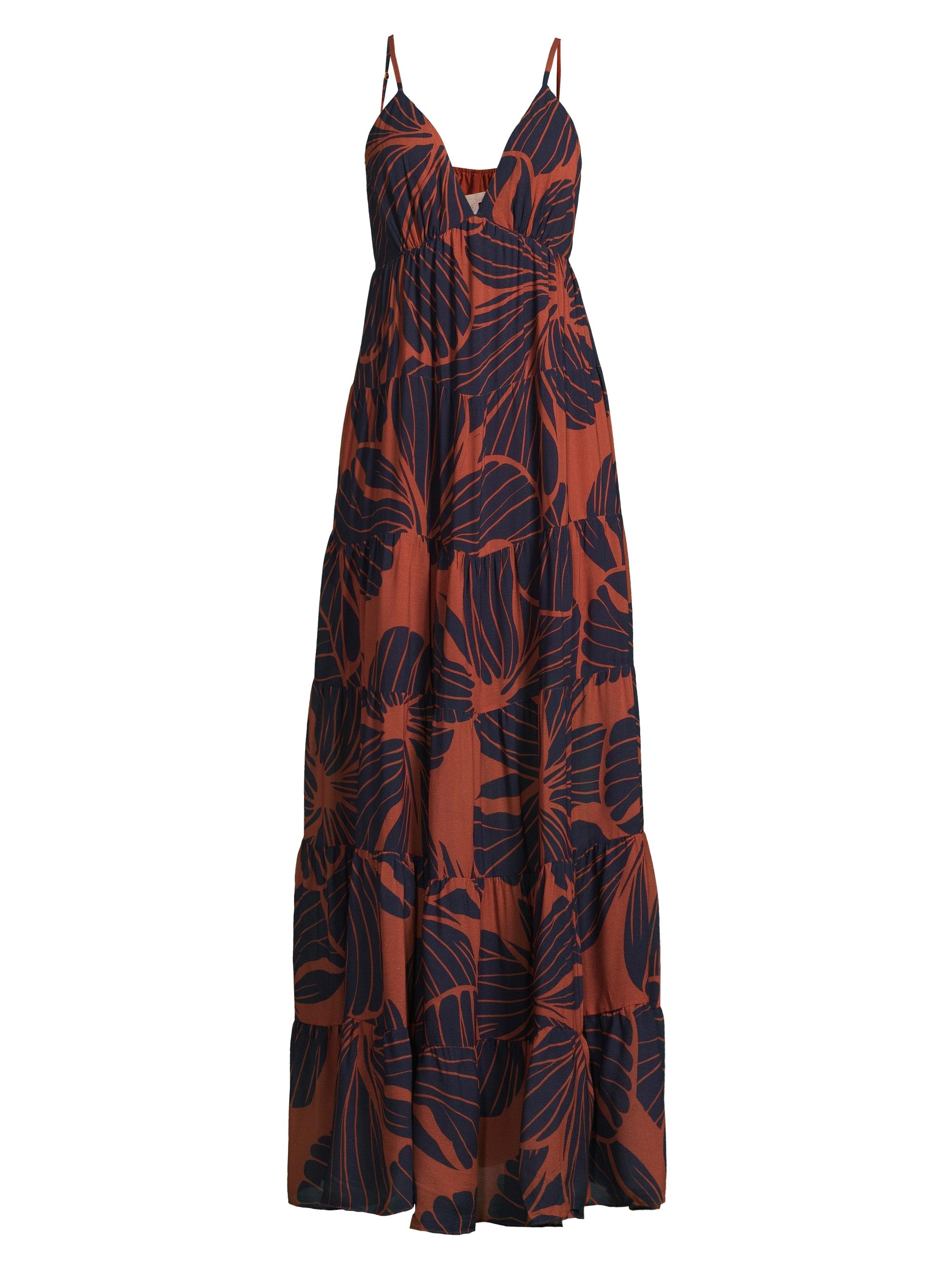 Hutch Women's Romi Floral Maxi Dress - Copper Block Print Plumeria