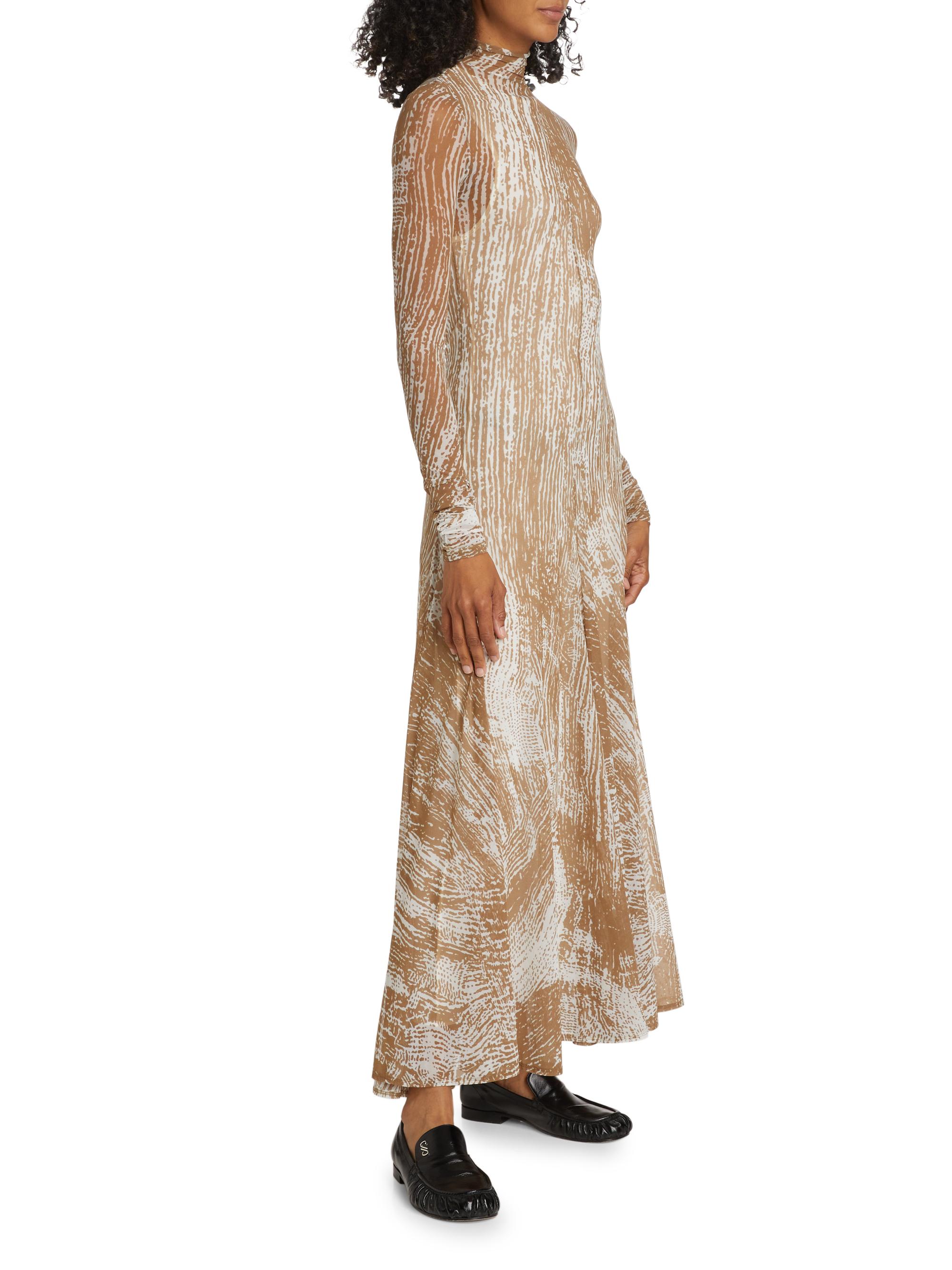 Proenza Schouler Gemma Printed Stretch Tulle Maxi Dress