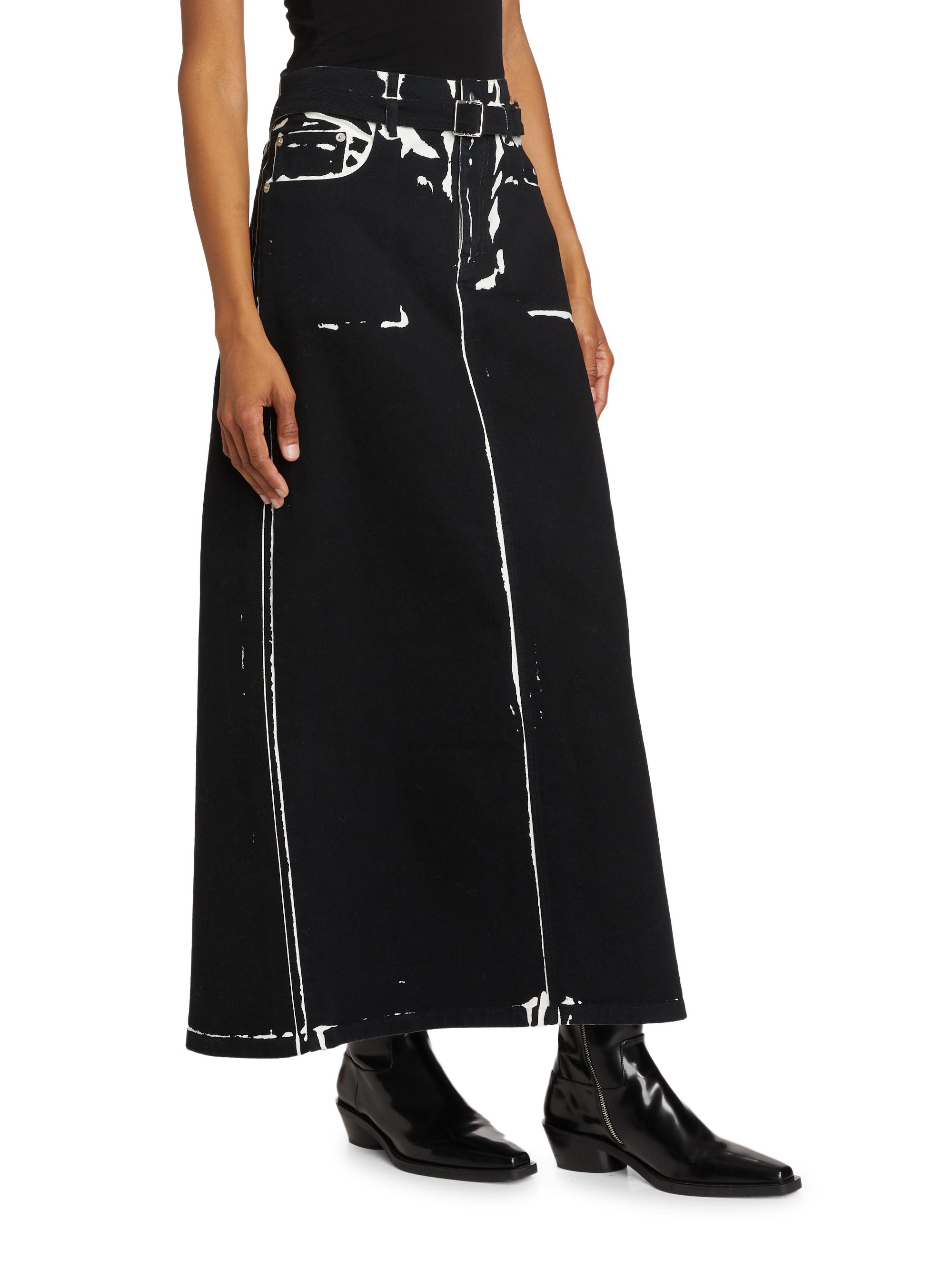 Proenza Schouler Calder Printed Denim Maxi Skirt | Saks Fifth Avenue