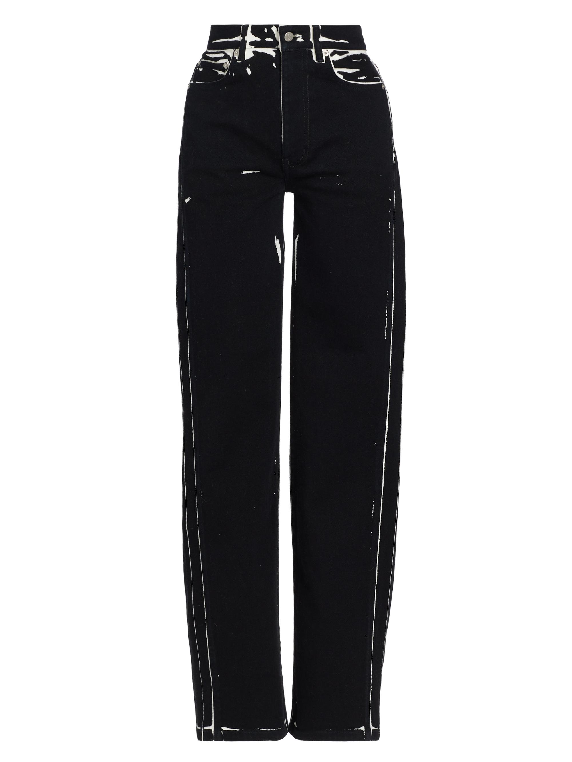 Proenza Schouler Women's Ryman Printed Mid-Rise Straight-Leg Jeans - Black Multi