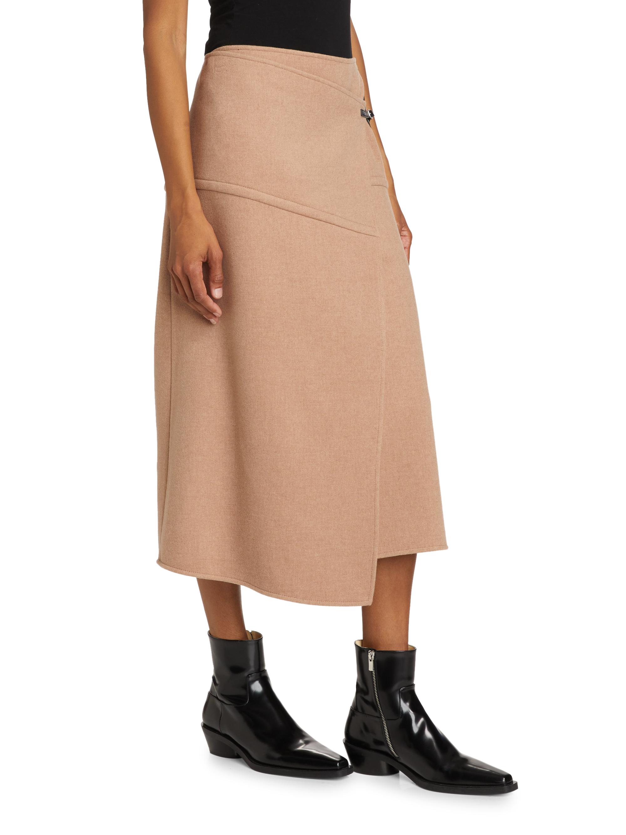 Proenza Schouler Aida Wrap Wool Midi-Skirt | Saks Fifth Avenue
