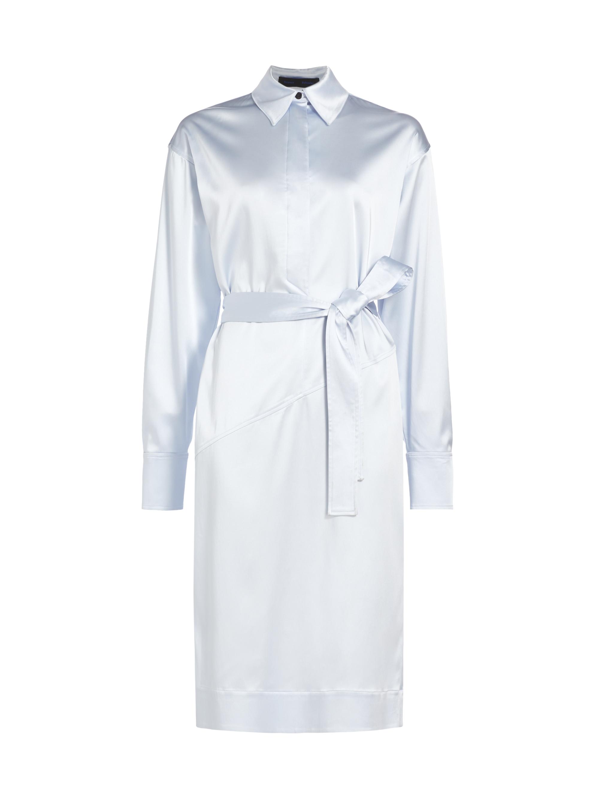 Proenza Schouler Women's Andy Technical Satin Shirtdress - Baby Blue