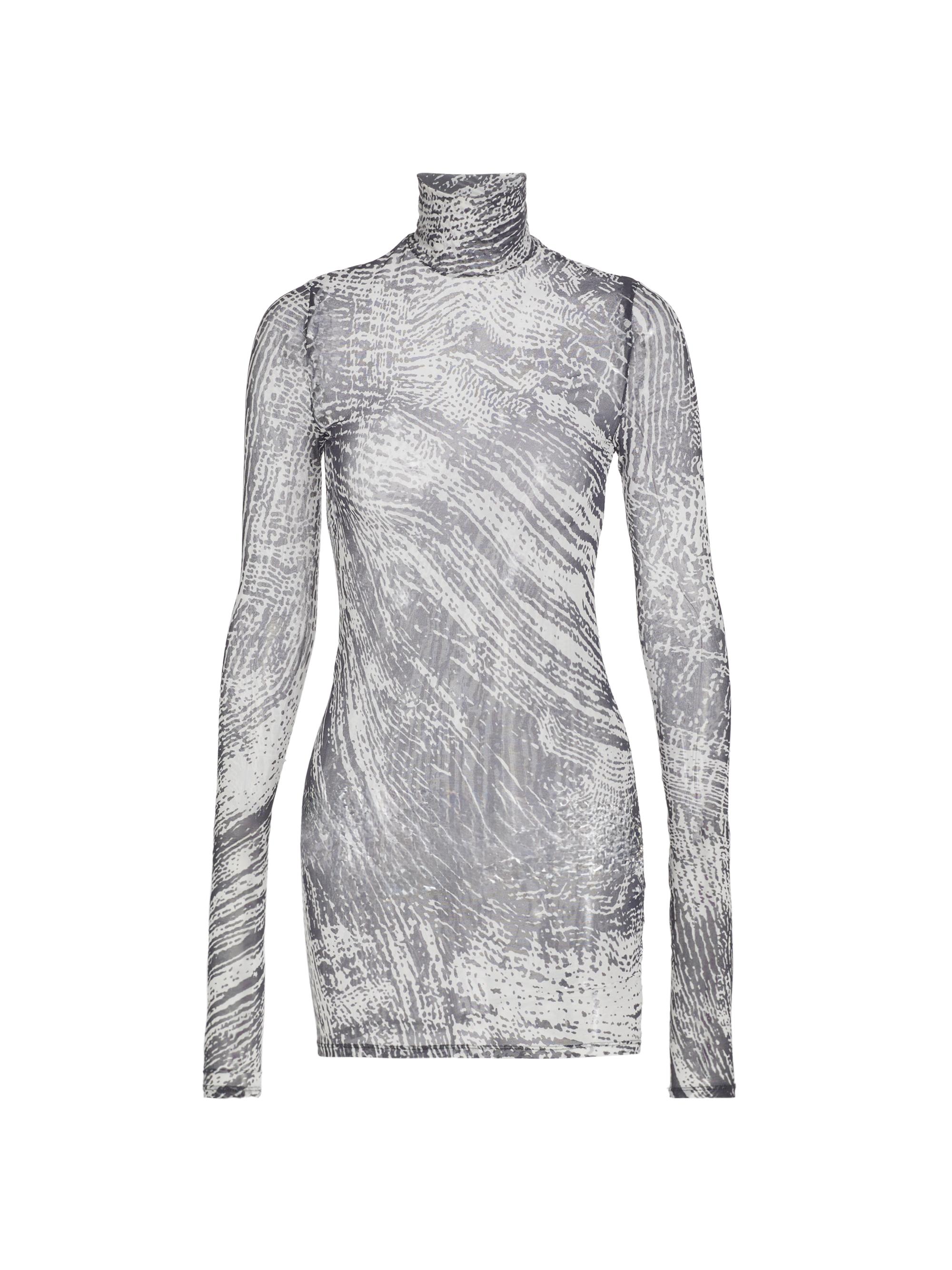 Proenza Schouler Women's Rio Stretch Tulle Turtleneck Top - Concrete