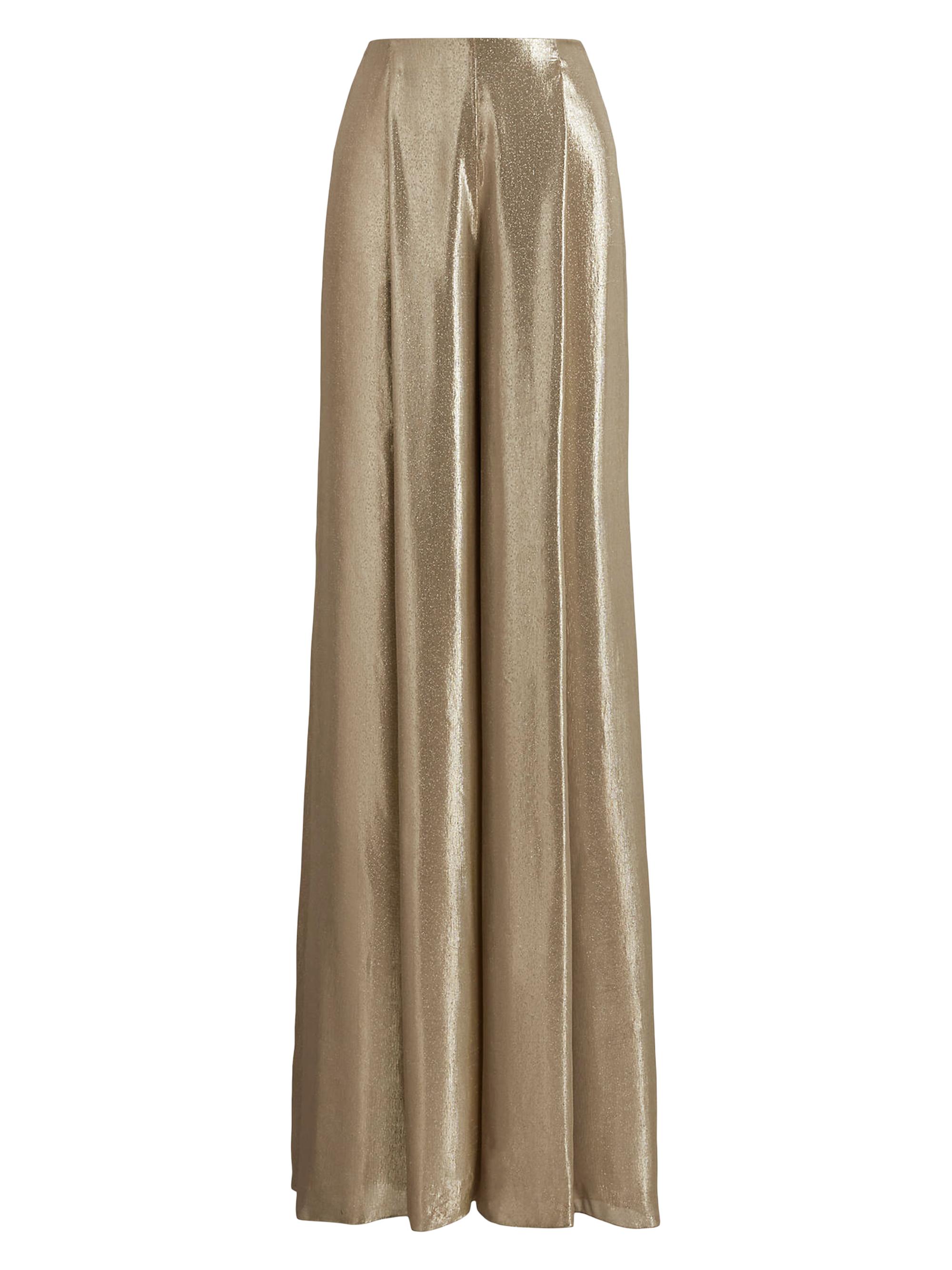 Ralph Lauren Collection Women's Francis Metallic Pleated Trousers - Mineral