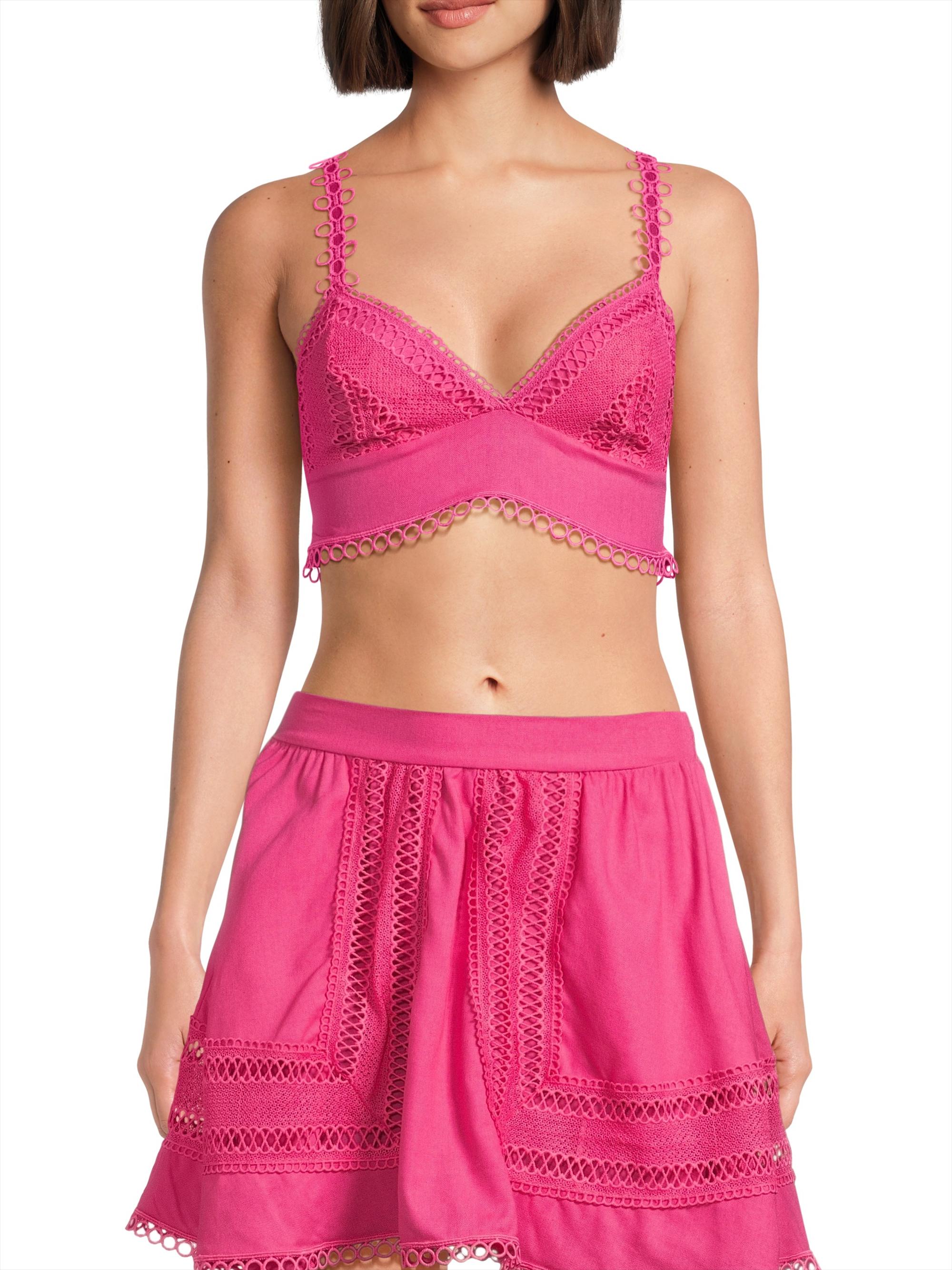 Peixoto Jasmine Lace-Trim Crop Top | Saks Fifth Avenue