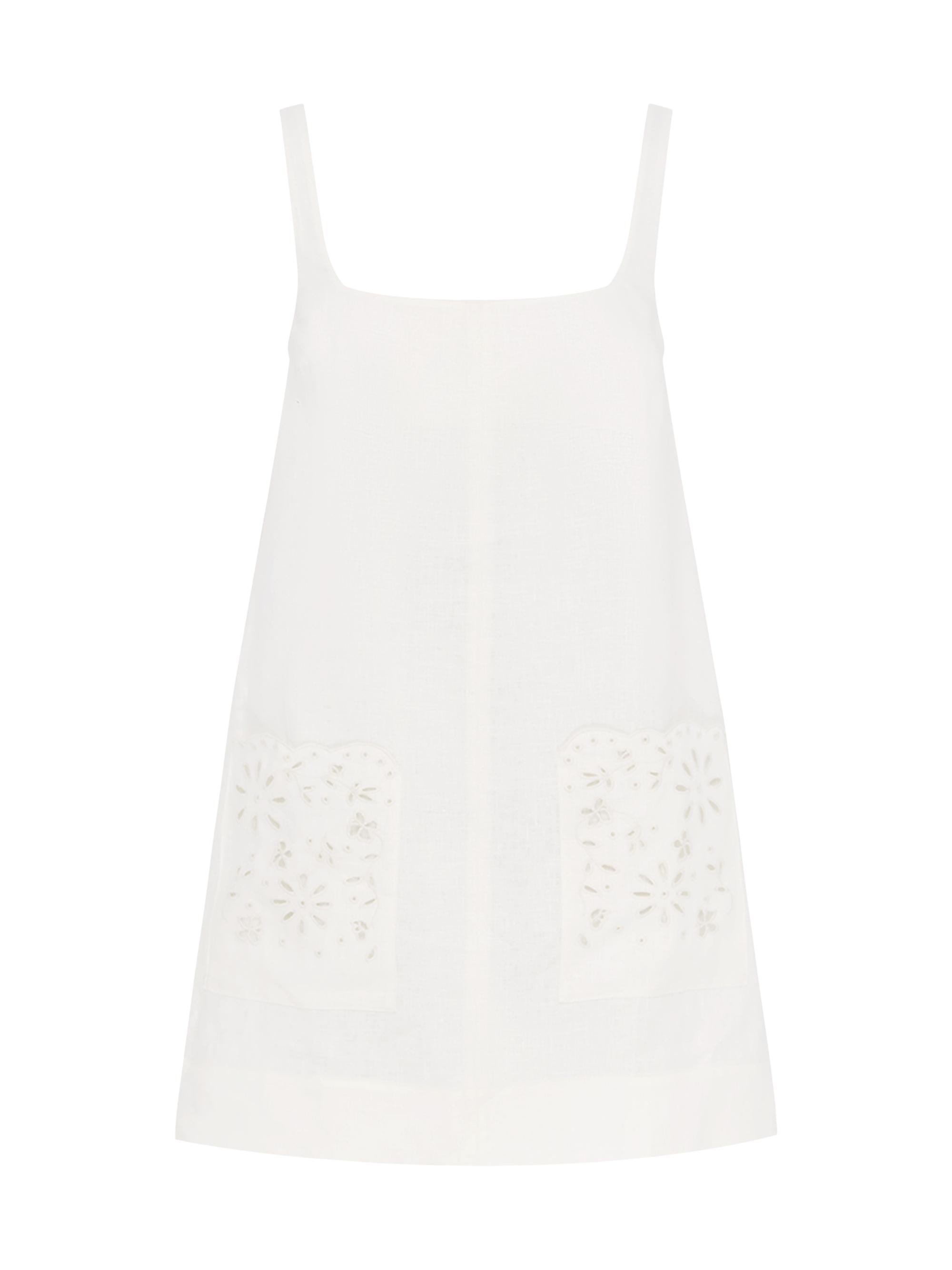 Peony Women's Embroidered Shift Minidress - Creme