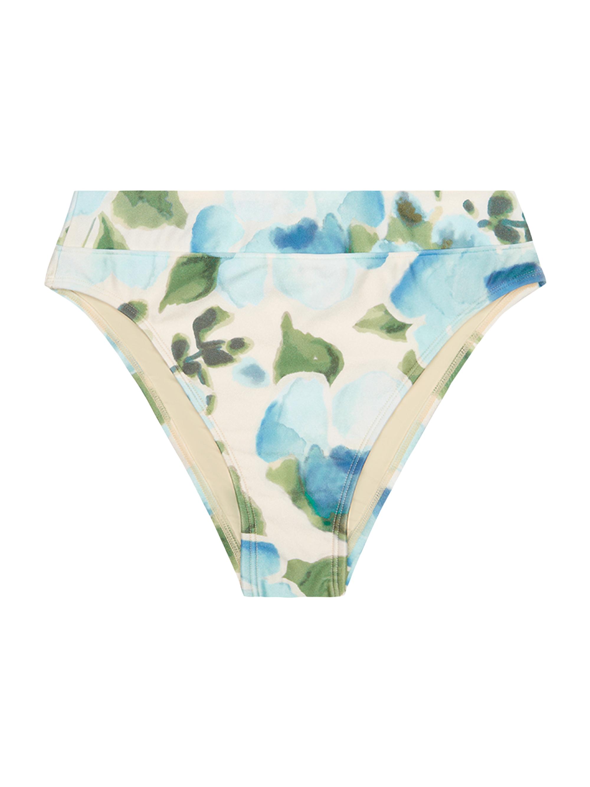 Peony Women's Floral Mid High-Cut Bikini Bottom - Isles