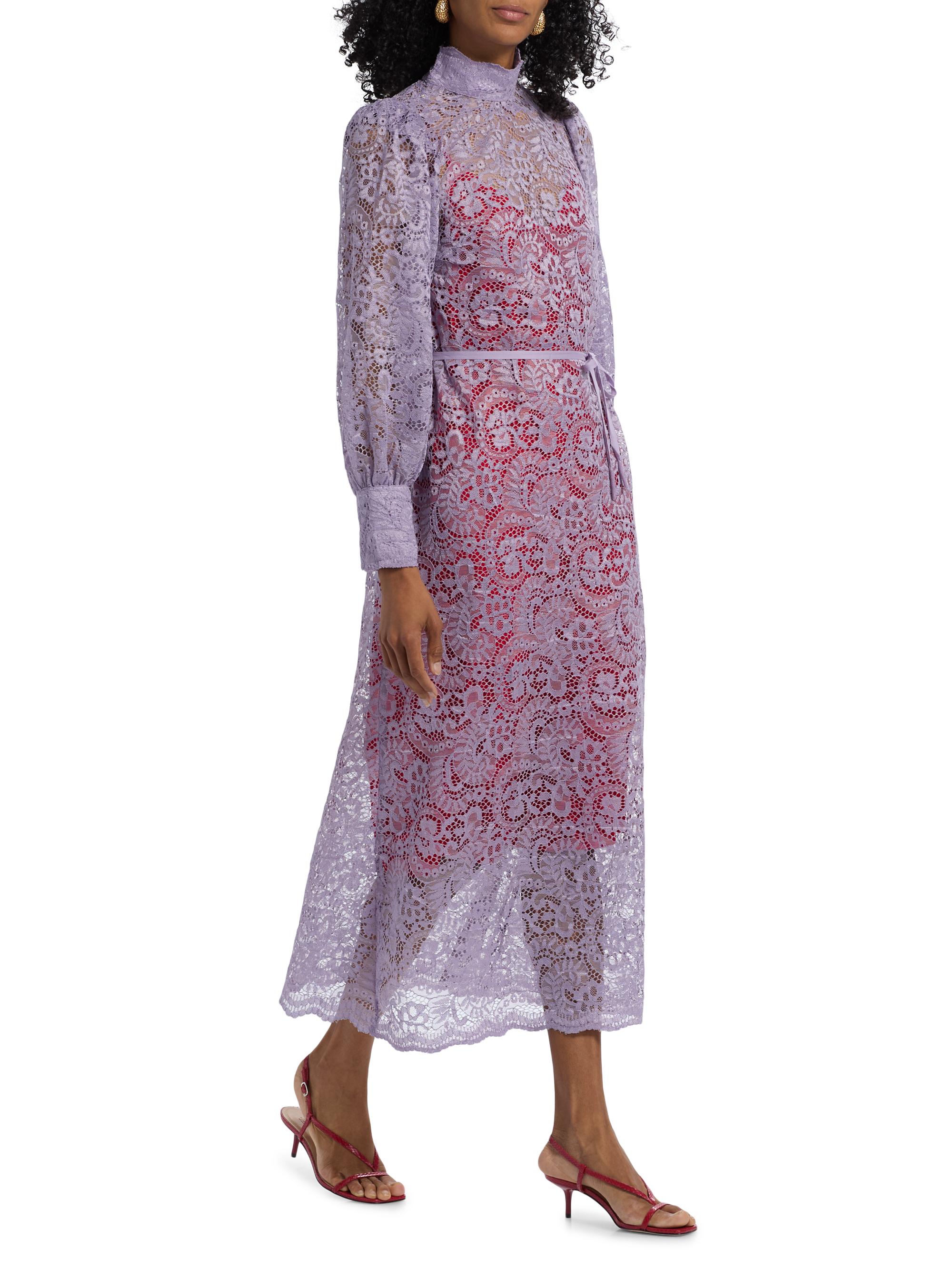 knee length dresses for ladies Blue Lace Banana Midi Dress – FARM Rio