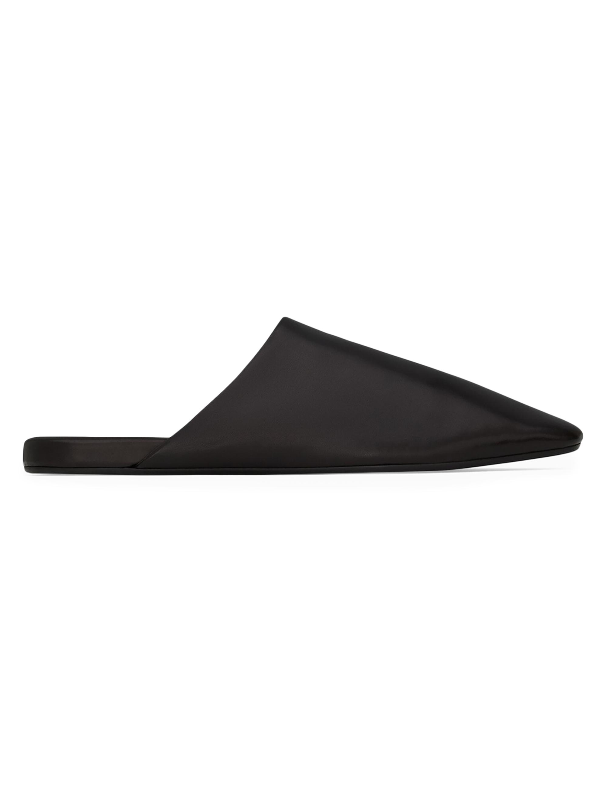 Saint Laurent Women's Plaza Mules in Smooth Leather - Black