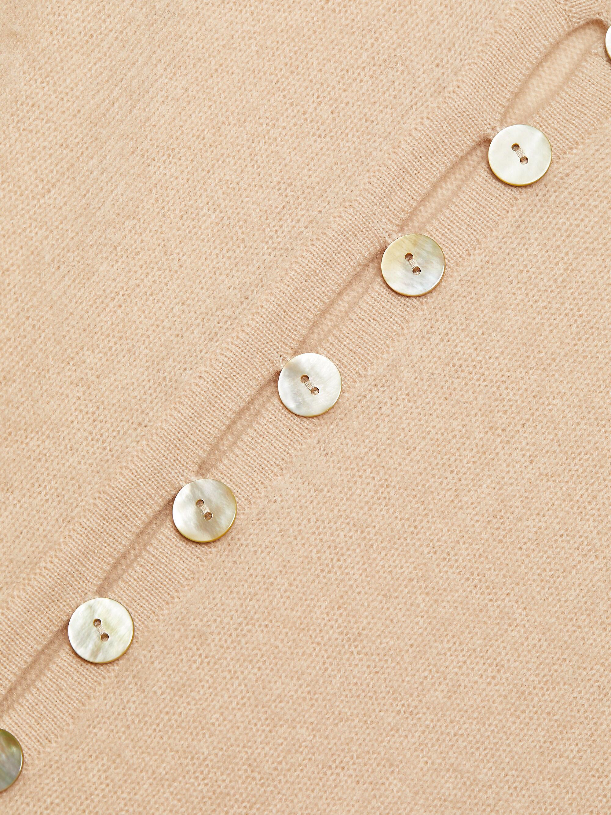 Naadam Cashmere Shell Button Fitted Cardigan | Saks Fifth Avenue