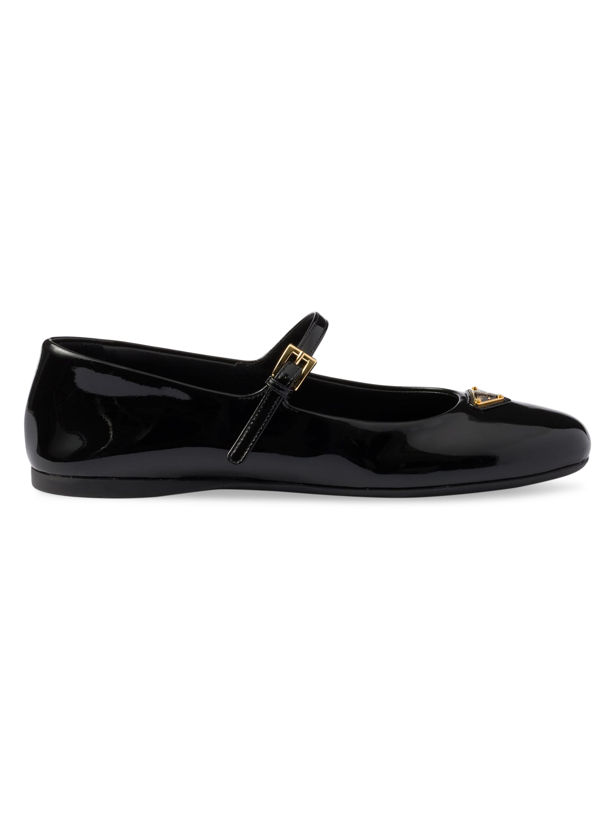 Prada Women's Patent Leather Ballerinas - Black