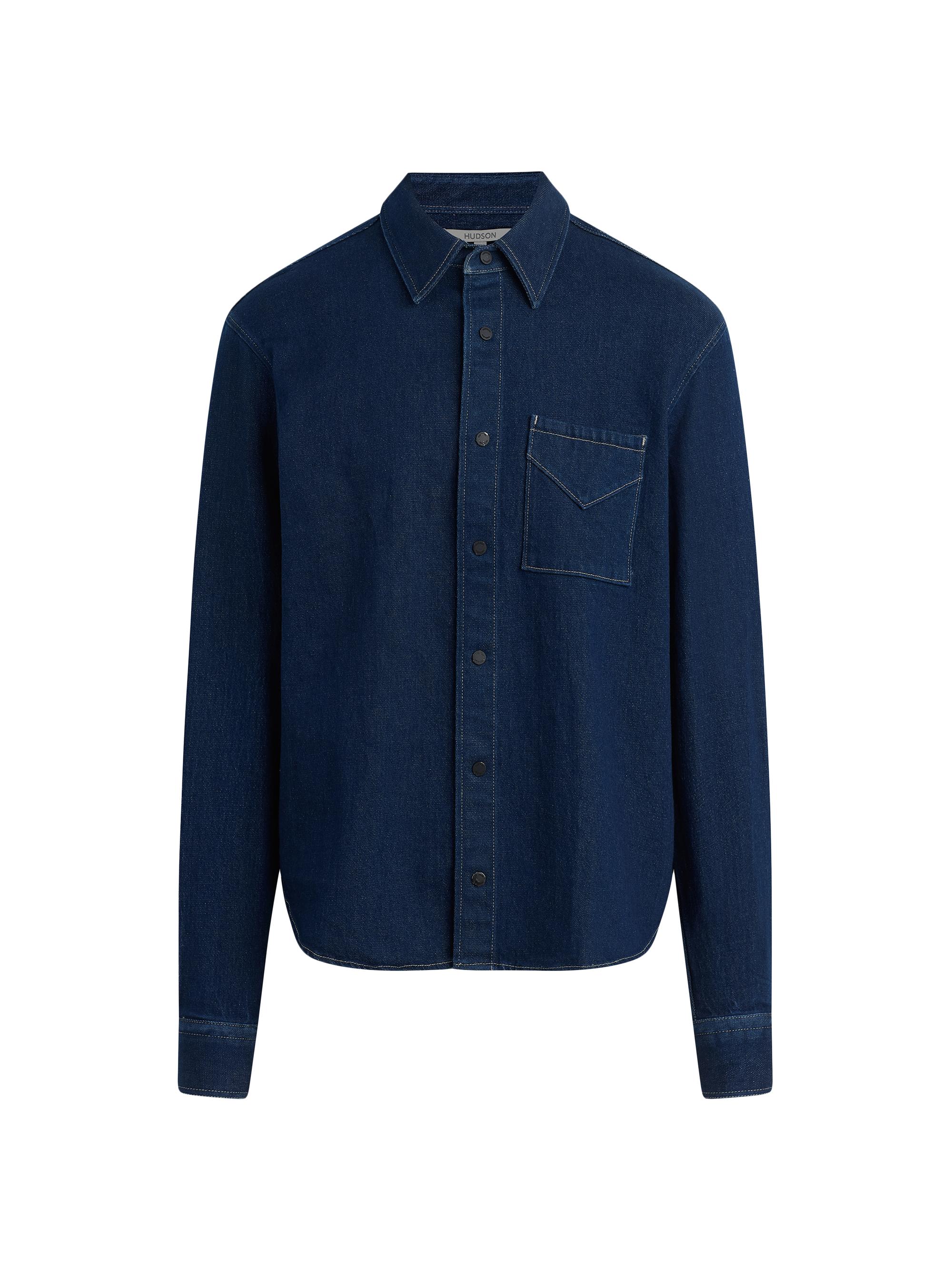 Hudson Jeans Men's Stretch Denim Button-Front Shirt - Eclipse