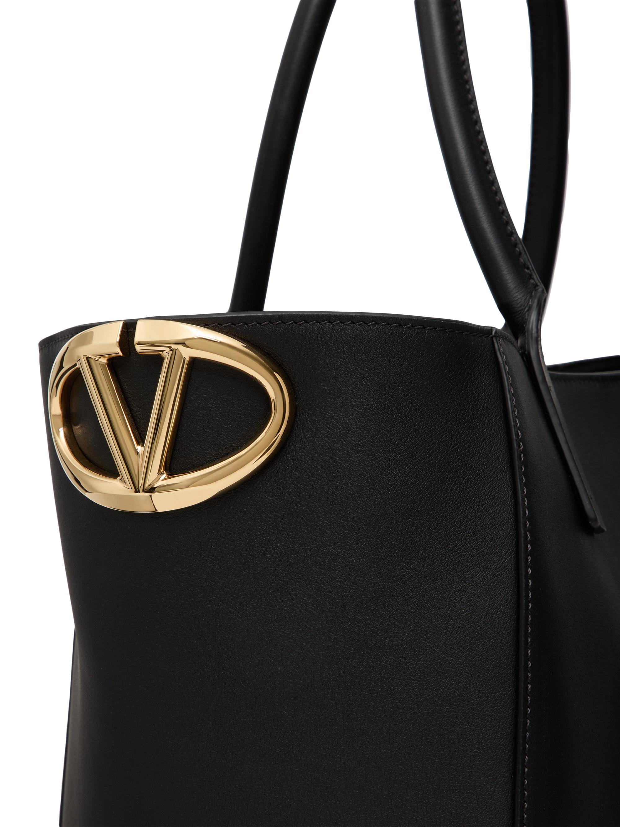 Valentino Garavani VLogo Side Shopping Bag in Nappa Calfskin