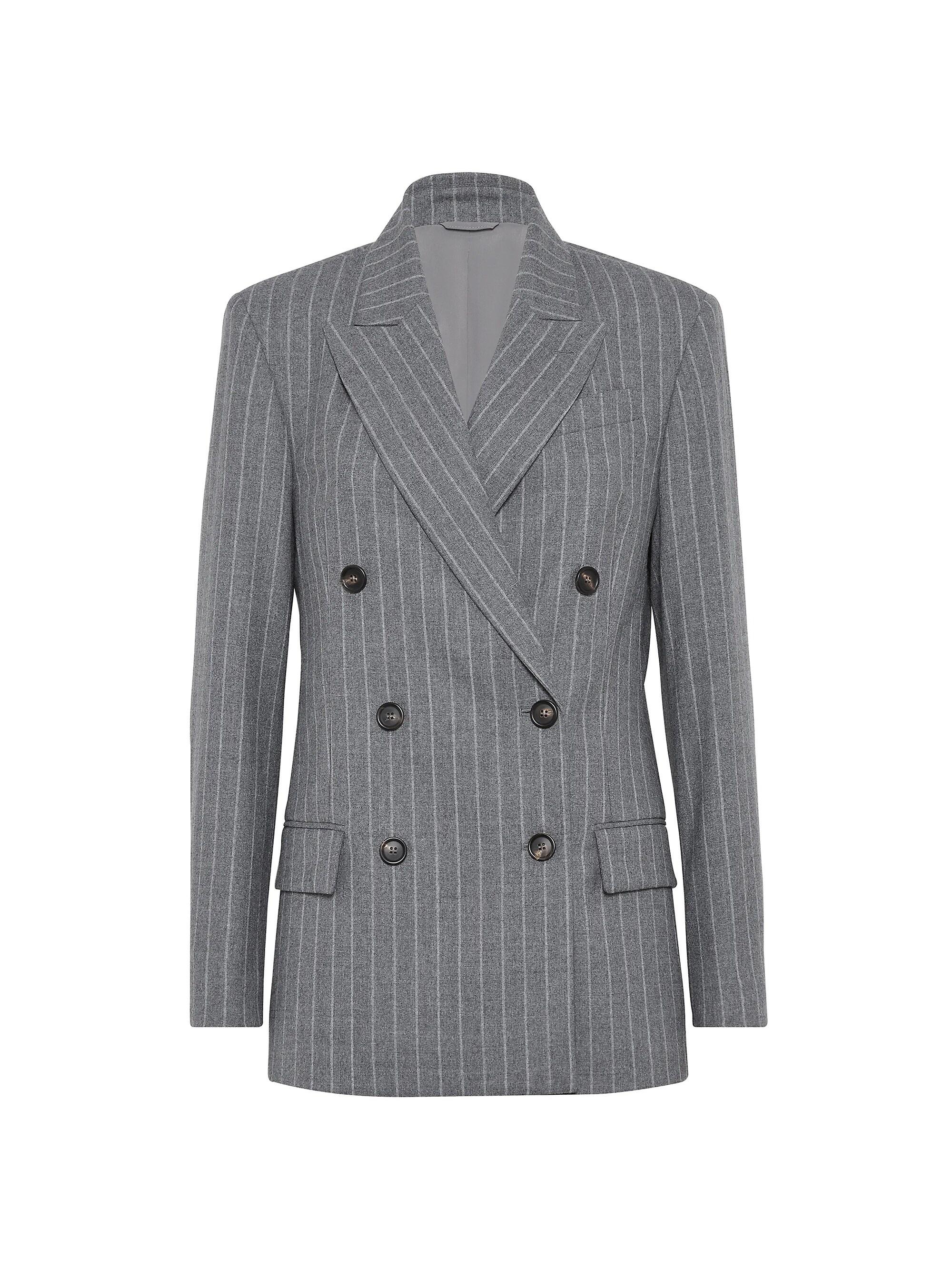 Brunello Cucinelli Women's Wool Blazer - Medium Grey
