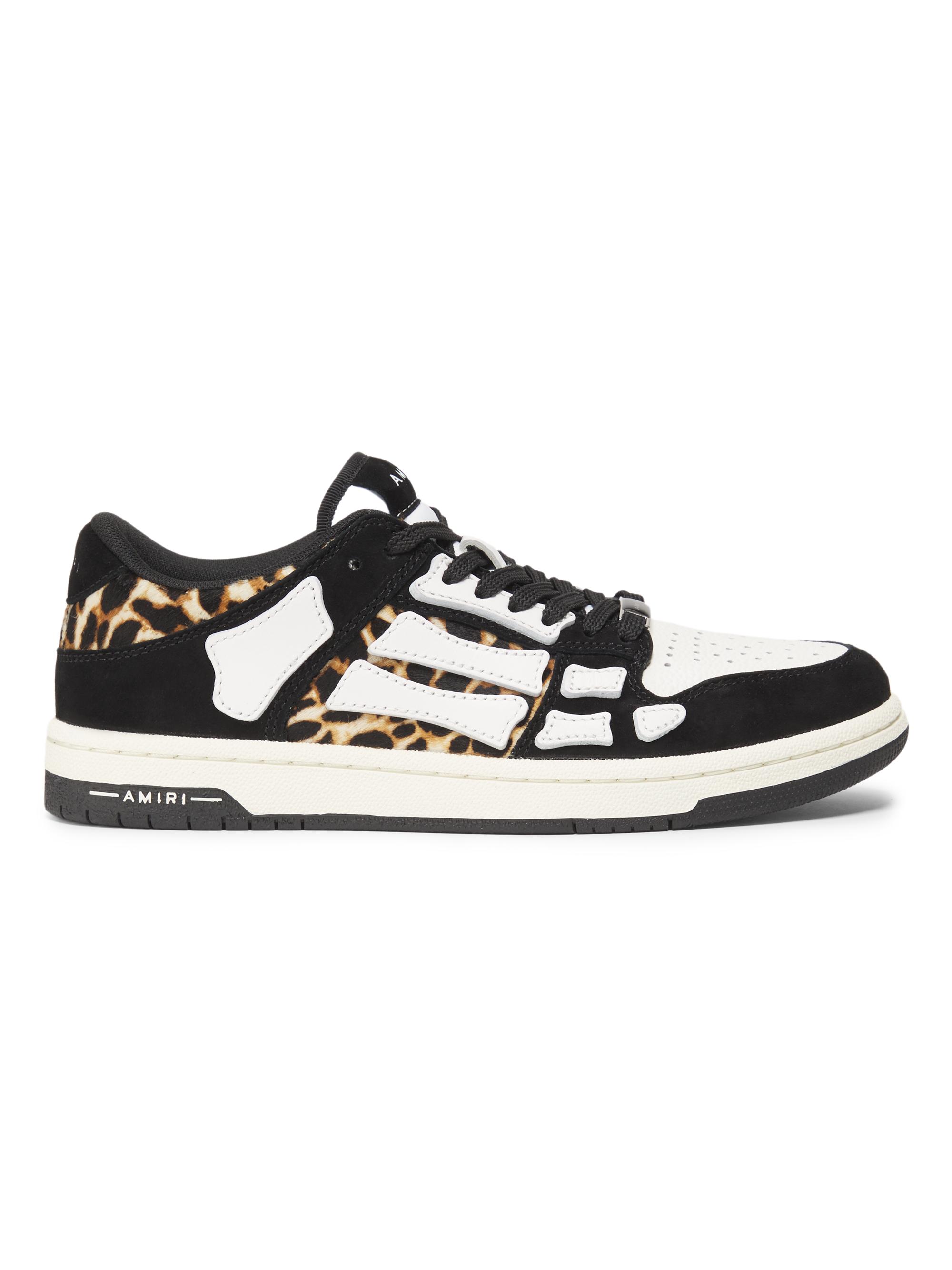 Amiri Women's Leopard Skel Top Low Sneakers - Black