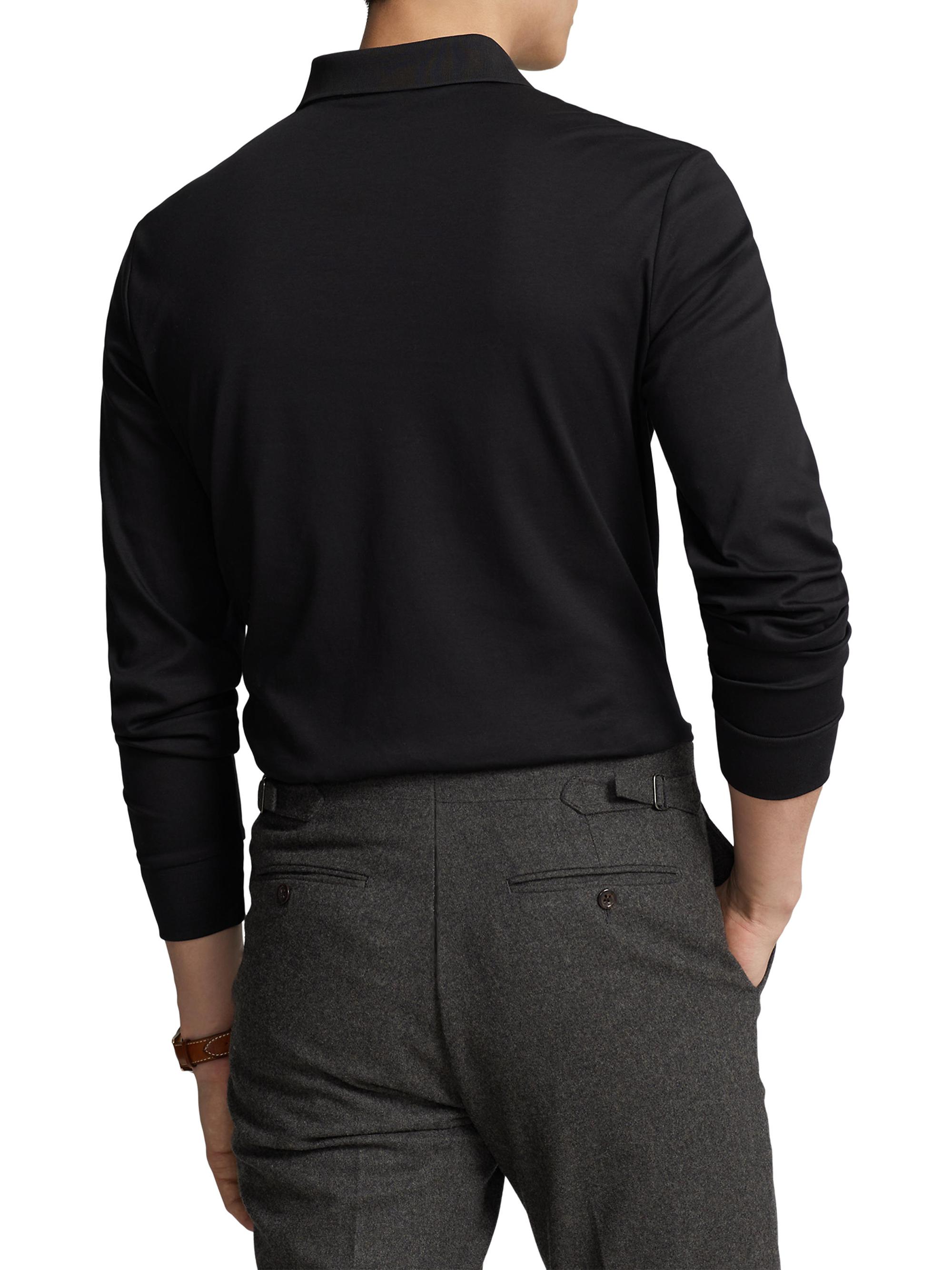 Polo Ralph Lauren Cotton Interlock Long-Sleeve Polo Shirt | Saks